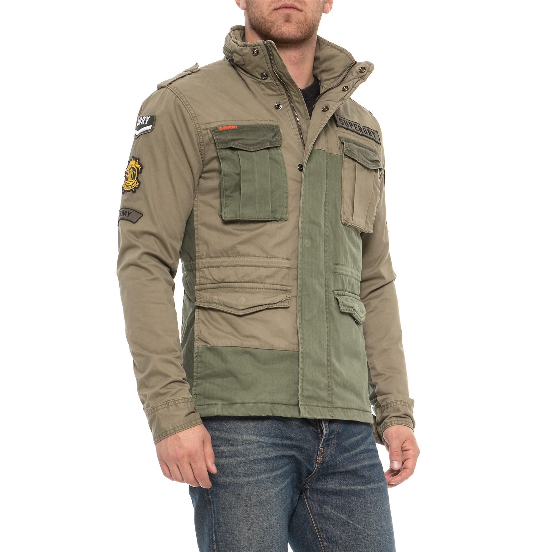 Superdry Cotton Rookie Mixed Military Jacket (for Men) in Green for Men -  Lyst