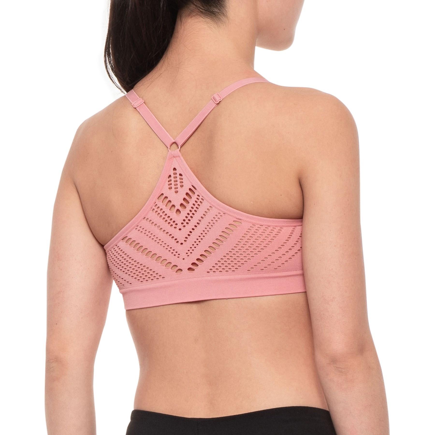 mesh back sports bra