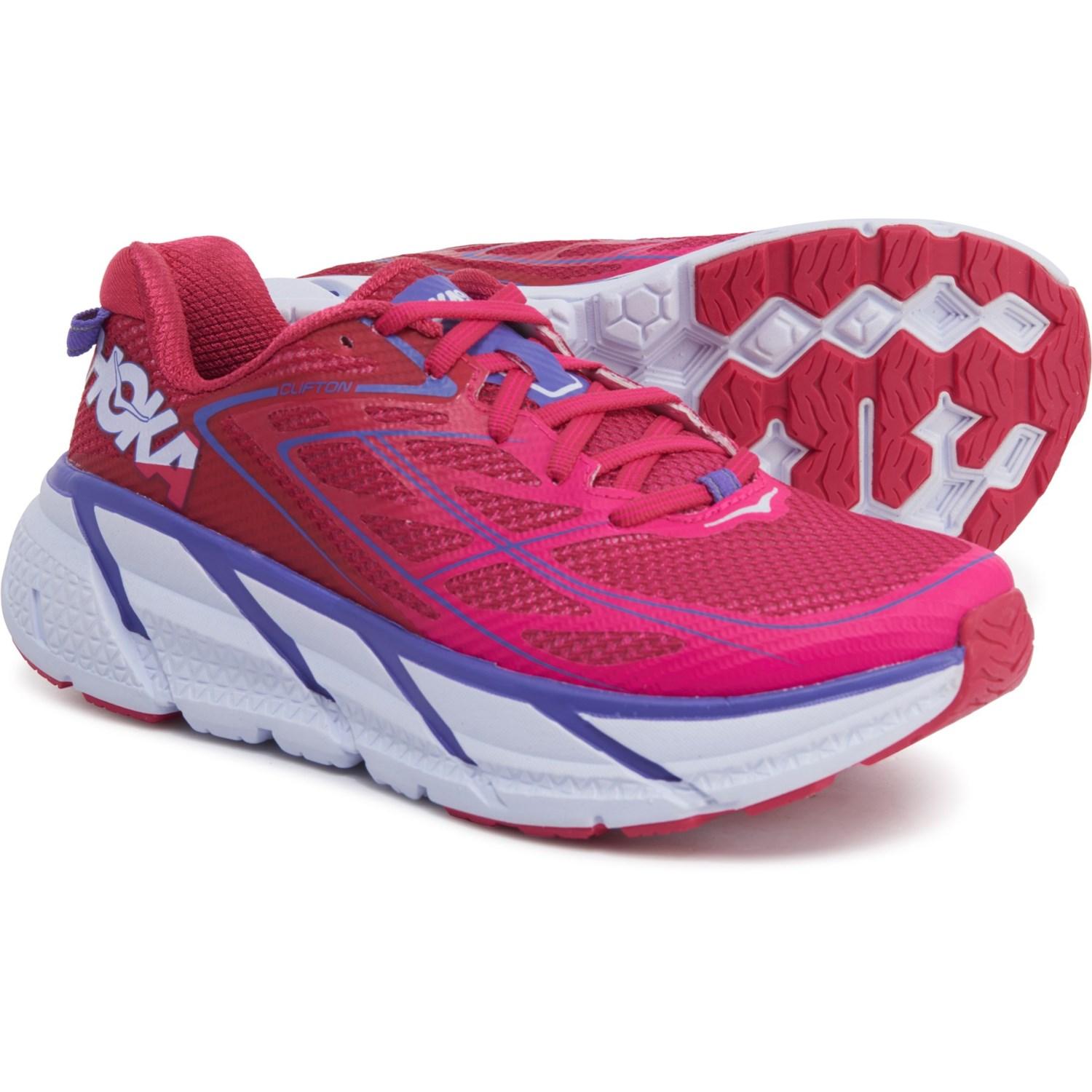 Hoka One One Rubber Clifton Running Shoes in Pink Lyst
