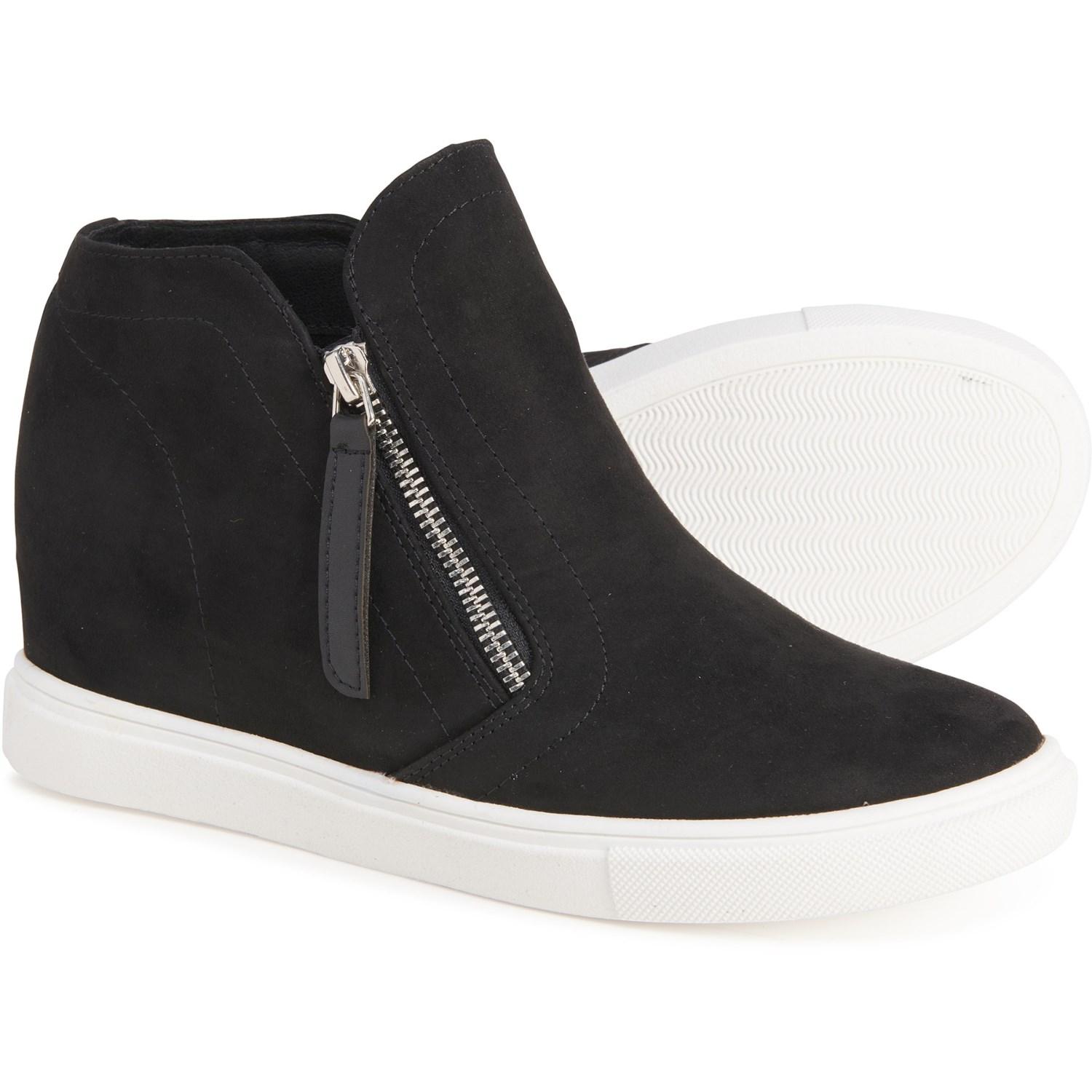 madden girl black wedge sneakers