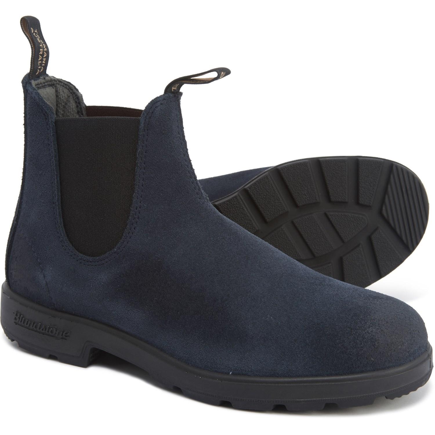 blue suede blundstones