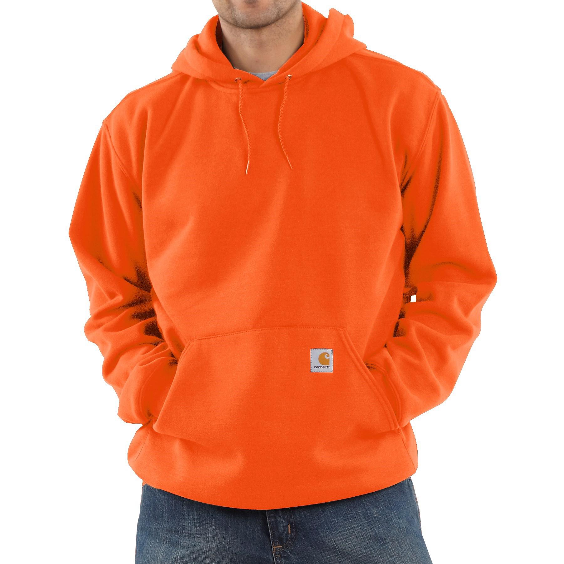 Carhartt Hooded Fleece Sweatshirt (for Tall Men) in Orange for Men - Lyst