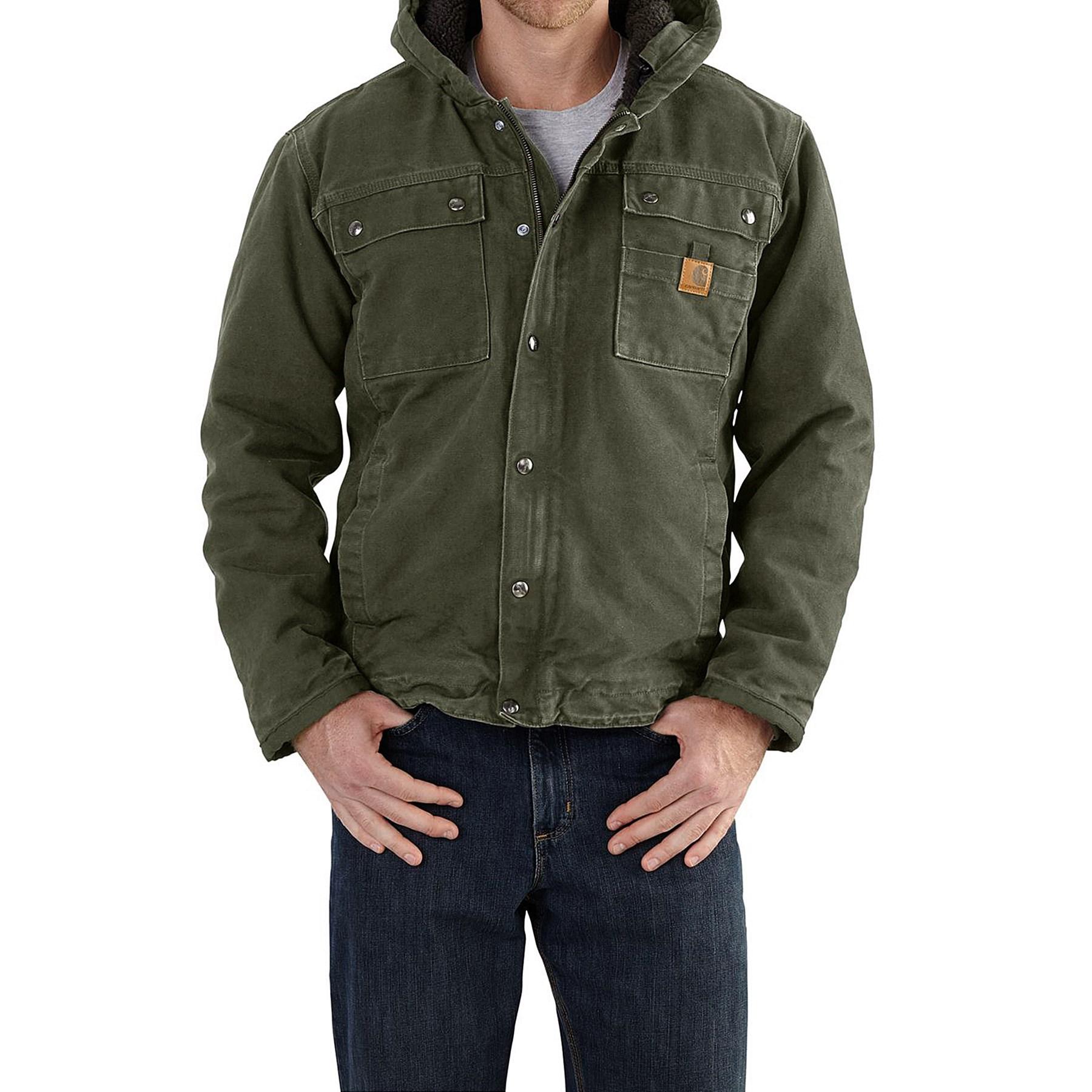 Carhartt Cotton Bartlett Sherpa-lined Jacket in Moss (Green) for Men - Lyst