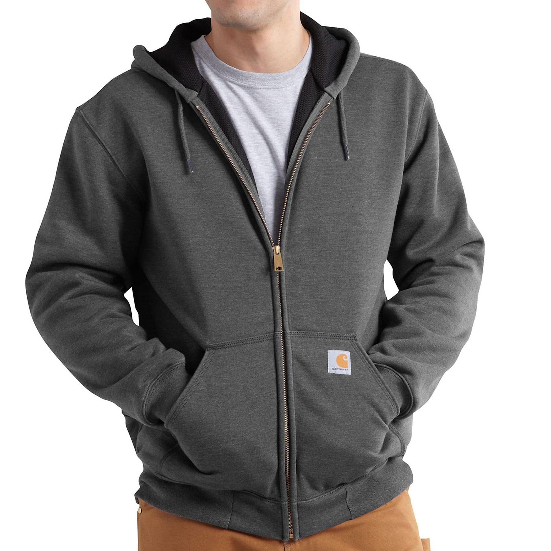 Carhartt Cotton Rutland Thermal-lined Hooded Sweatshirt in Carbon ...
