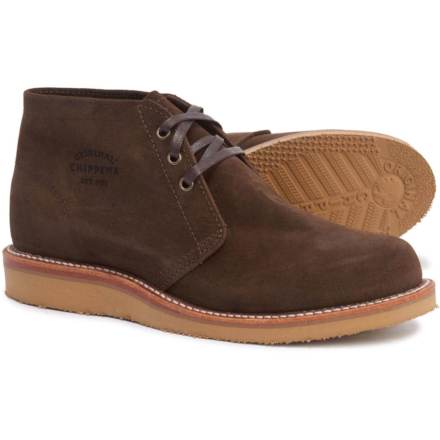 Chippewa Suede Milford Casual Chukka Boots in Chocolate Suede (Brown ...