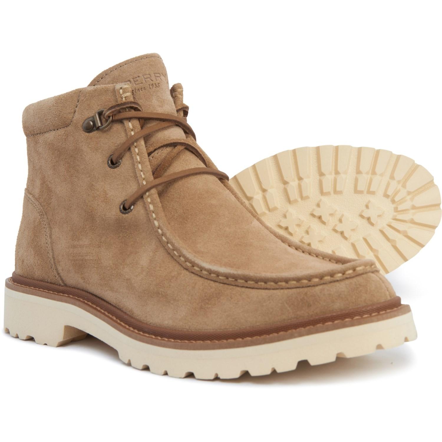 Sperry Top-Sider Suede Gold Cup Windsor Lug Chukka Boots in Taupe ...