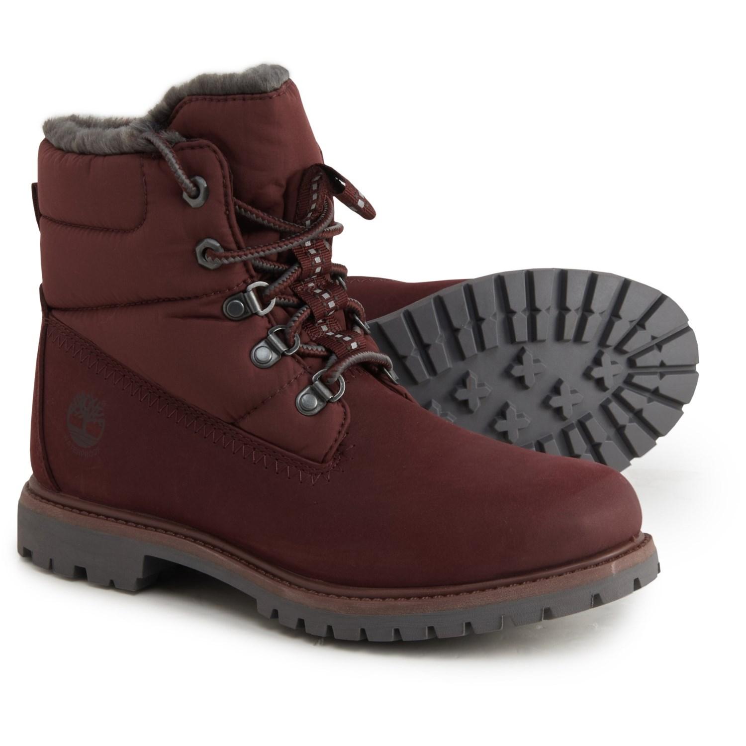 Timberland 6? Premium Puffer Boots in Brown | Lyst