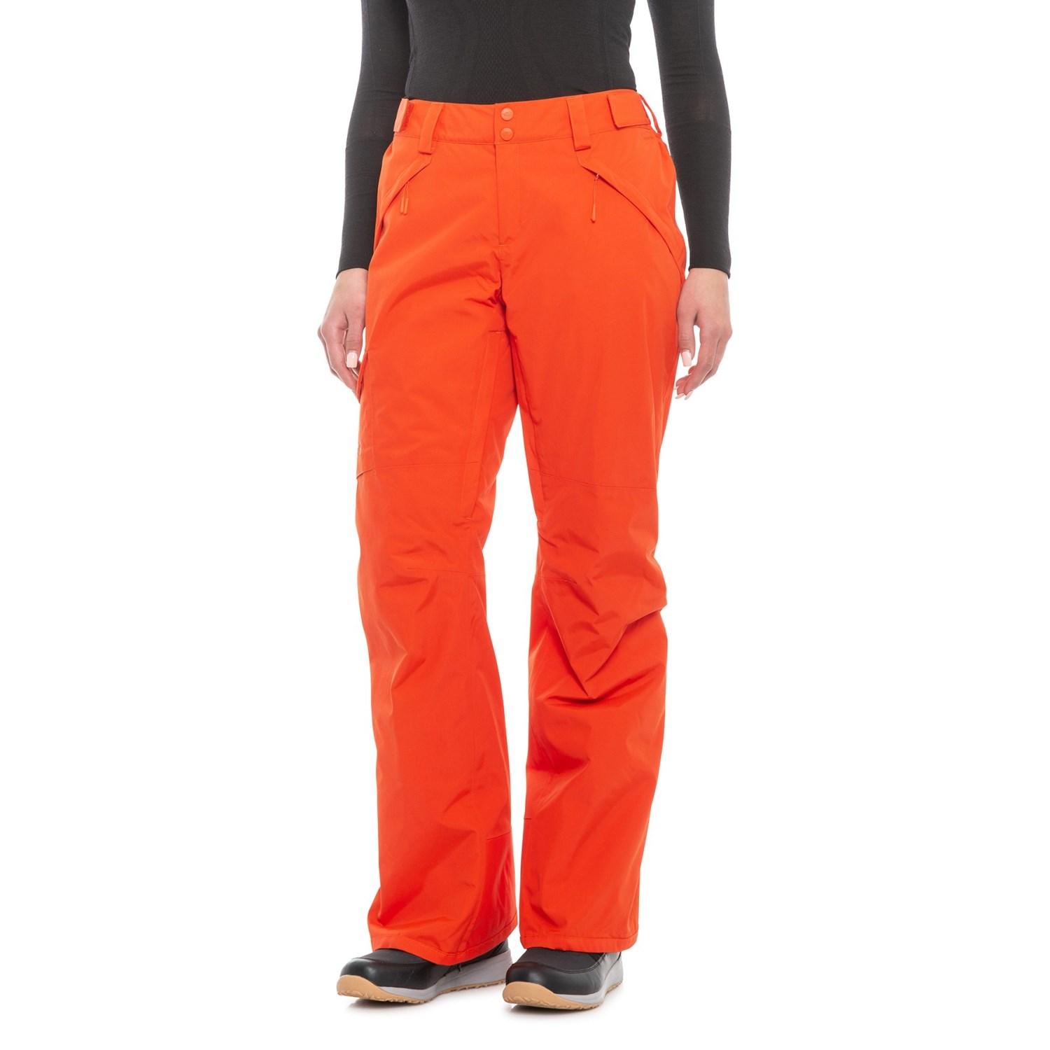 north face orange ski pants