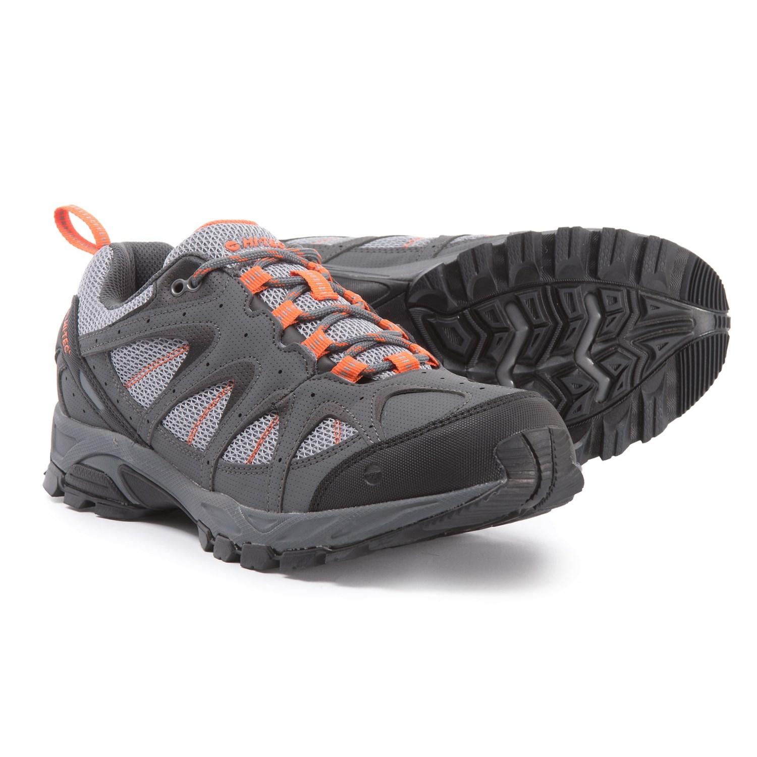 Hi Tec Synthetic Quixhill Hiking Shoes In Graphite Cool Grey Burnt Orange Gray For Men Lyst