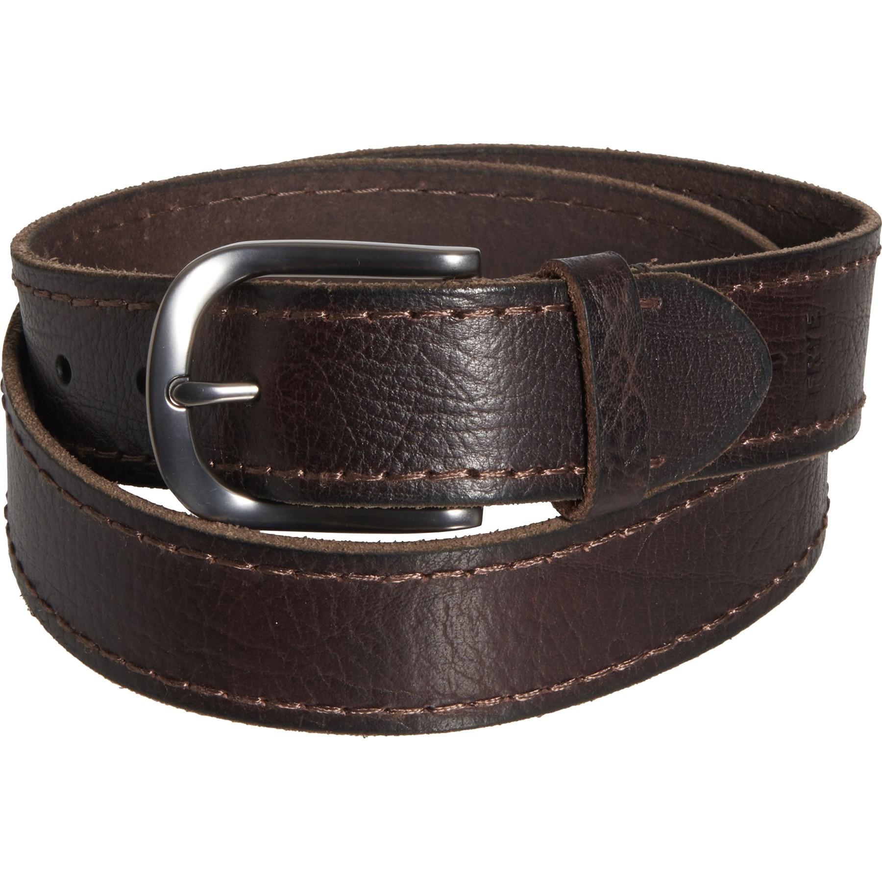Frye Flat Panel Textured Leather Belt in Brown for Men Lyst