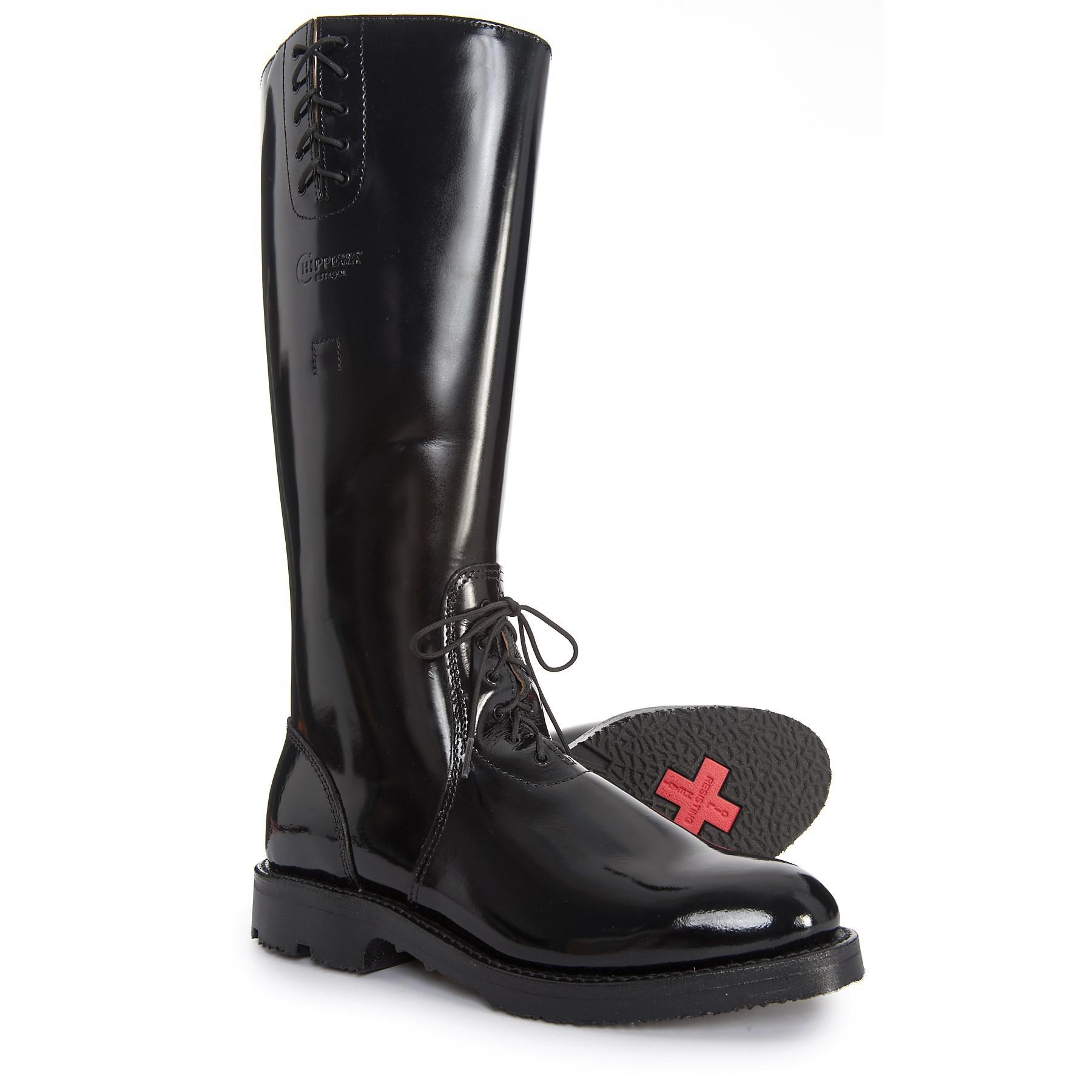 polish boots with lighter