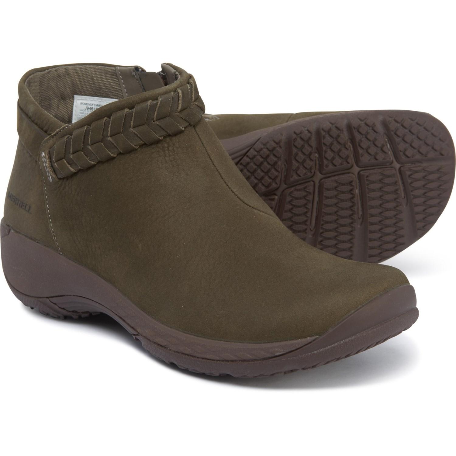 Merrell Leather Encore Braided Bluff Q2 Boots in Olive (Green) - Lyst
