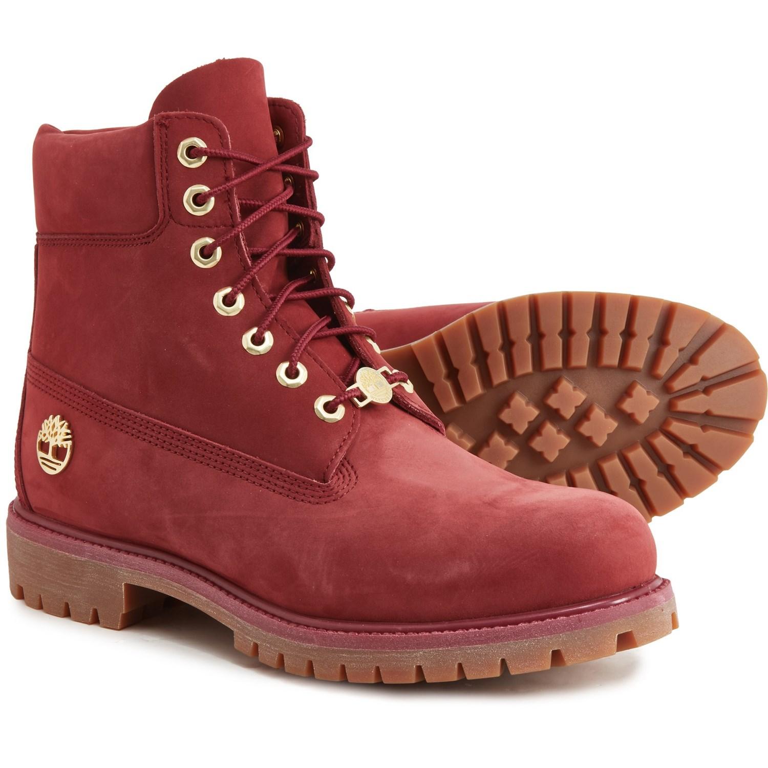 Timberland Premium Boots in Red for Men | Lyst