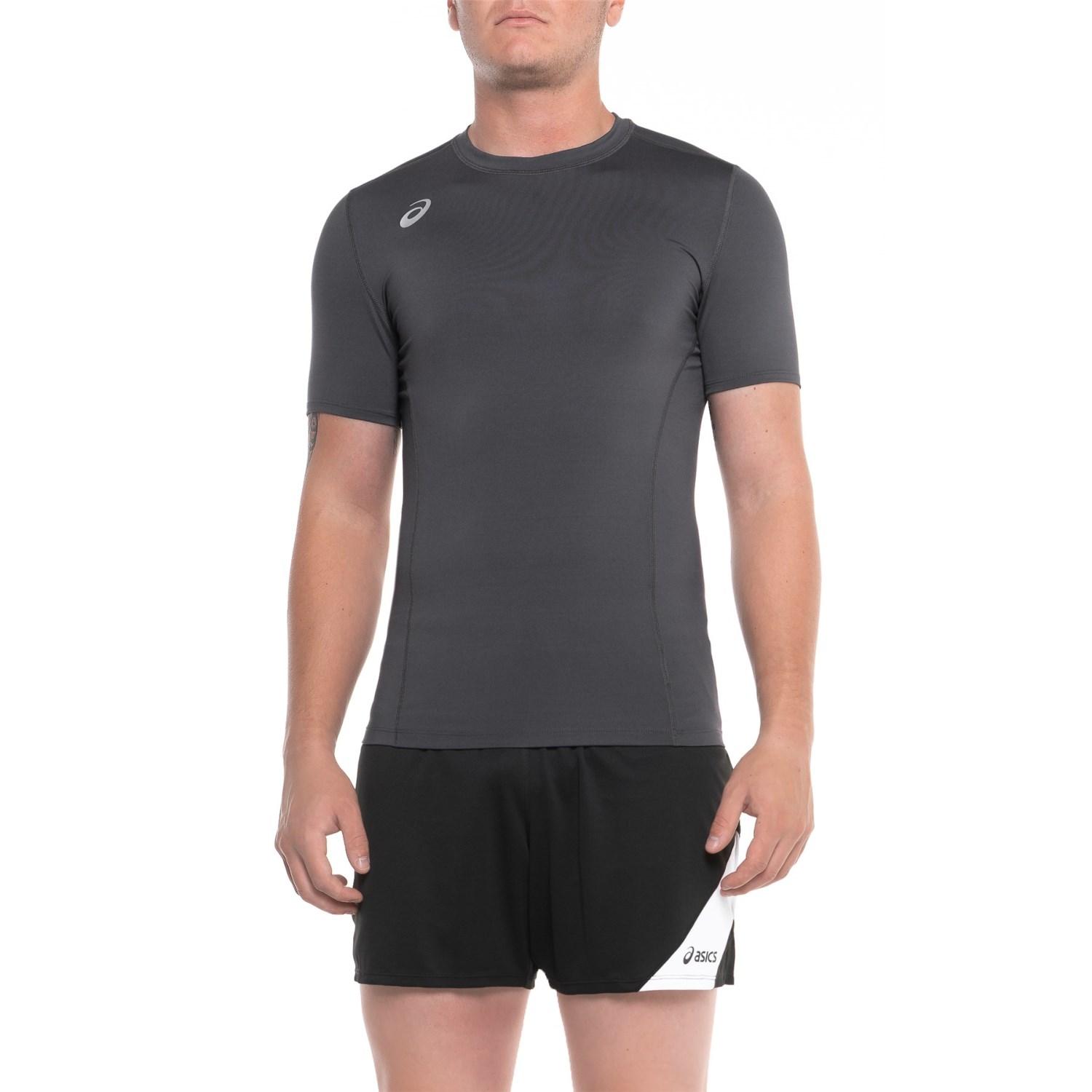 Asics Synthetic Compression Running T-shirt in Steel Grey (Gray) for Men -  Lyst
