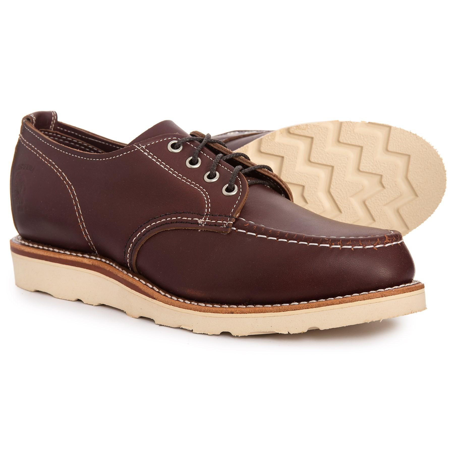 Chippewa Leather Moc Toe Oxford Shoes for Men Lyst