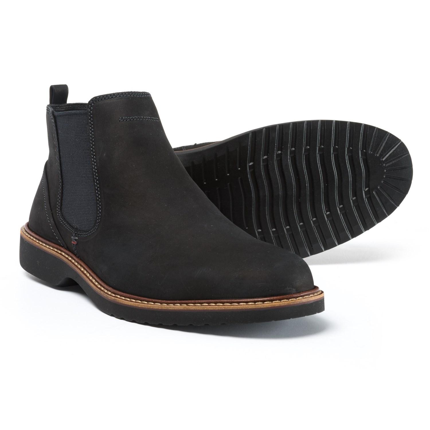 Ecco Leather Ian Chelsea Boots in Black 