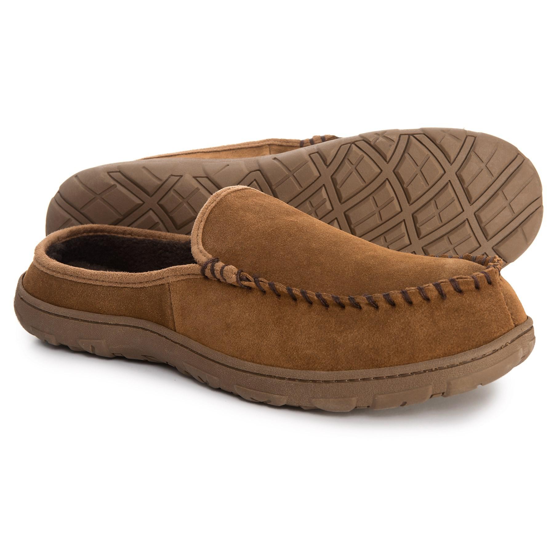 rockport suede clog slippers