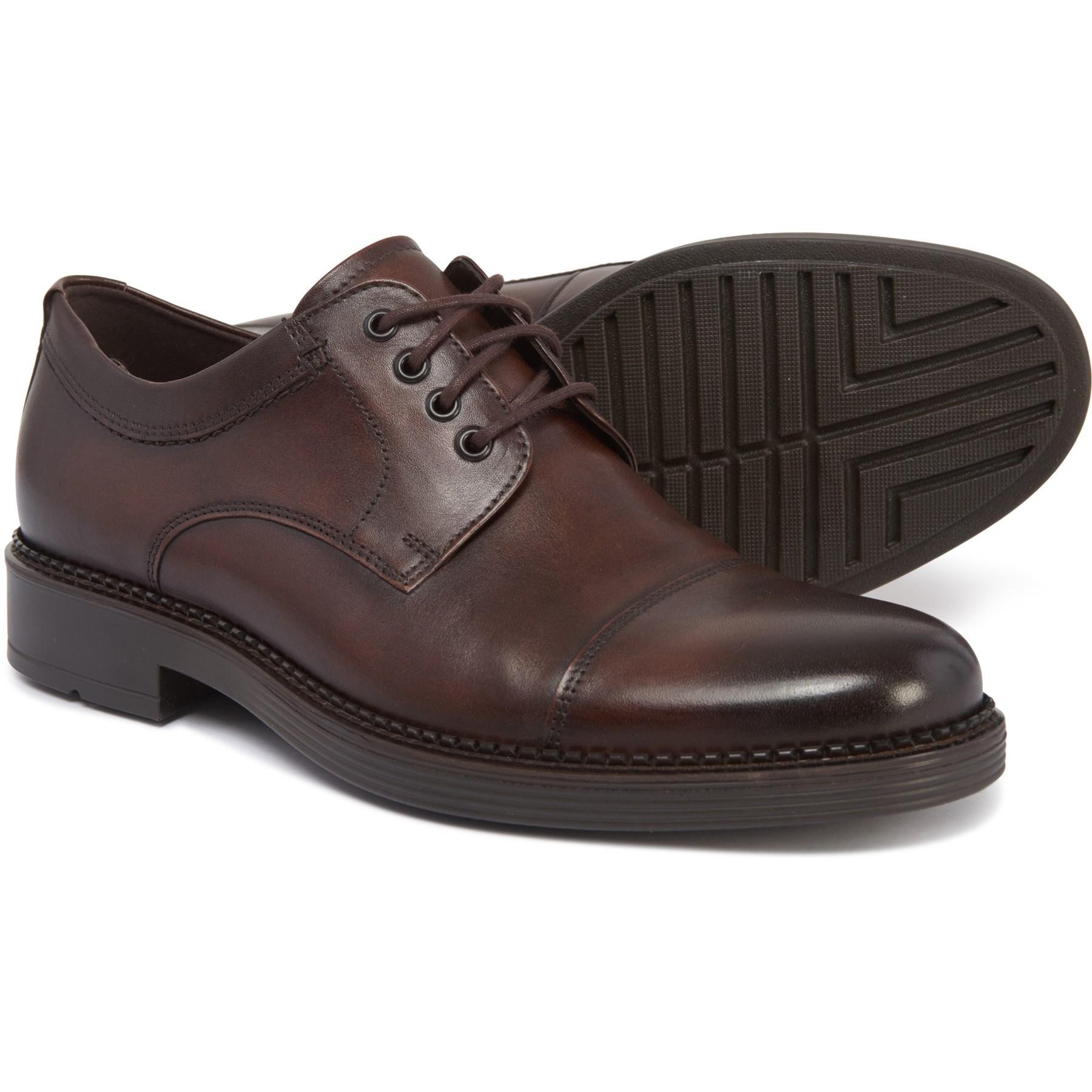 Ecco Leather Made In Portugal New Castle Cap-toe Oxford Shoes in Cocoa  Brown (Brown) for Men | Lyst