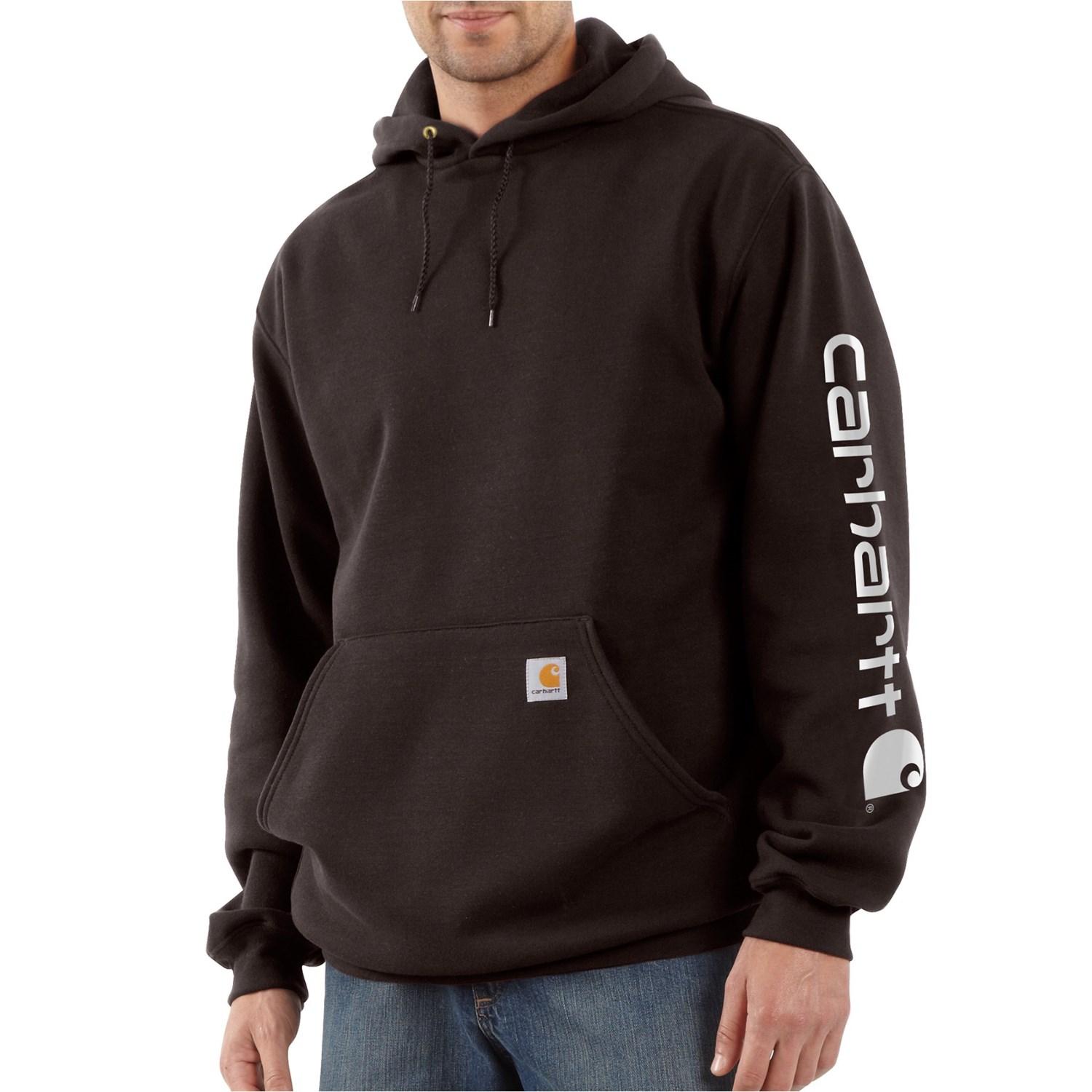 dark brown carhartt hoodie