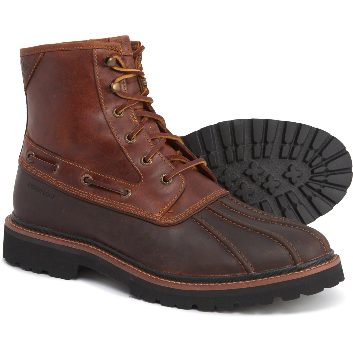 sperry duck boots tan