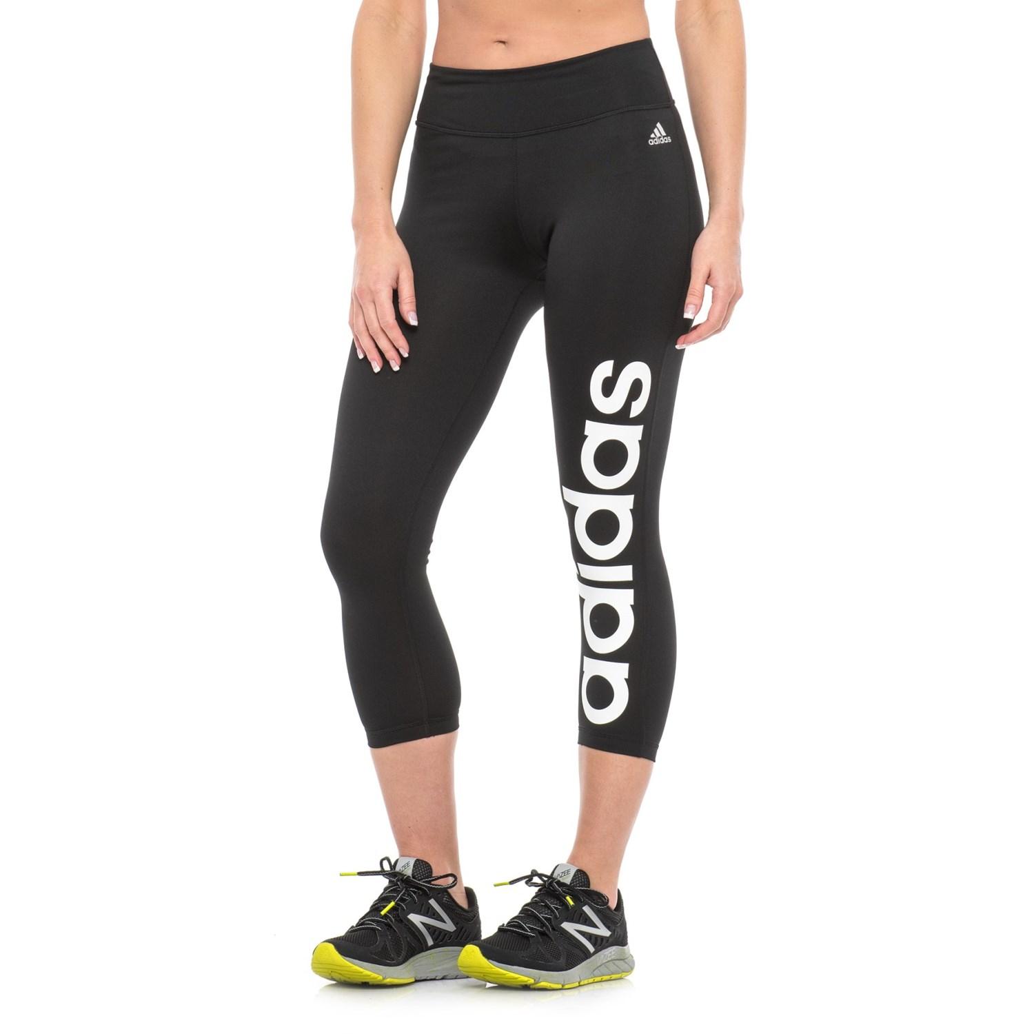 adidas Synthetic Fab Linear Capris in 