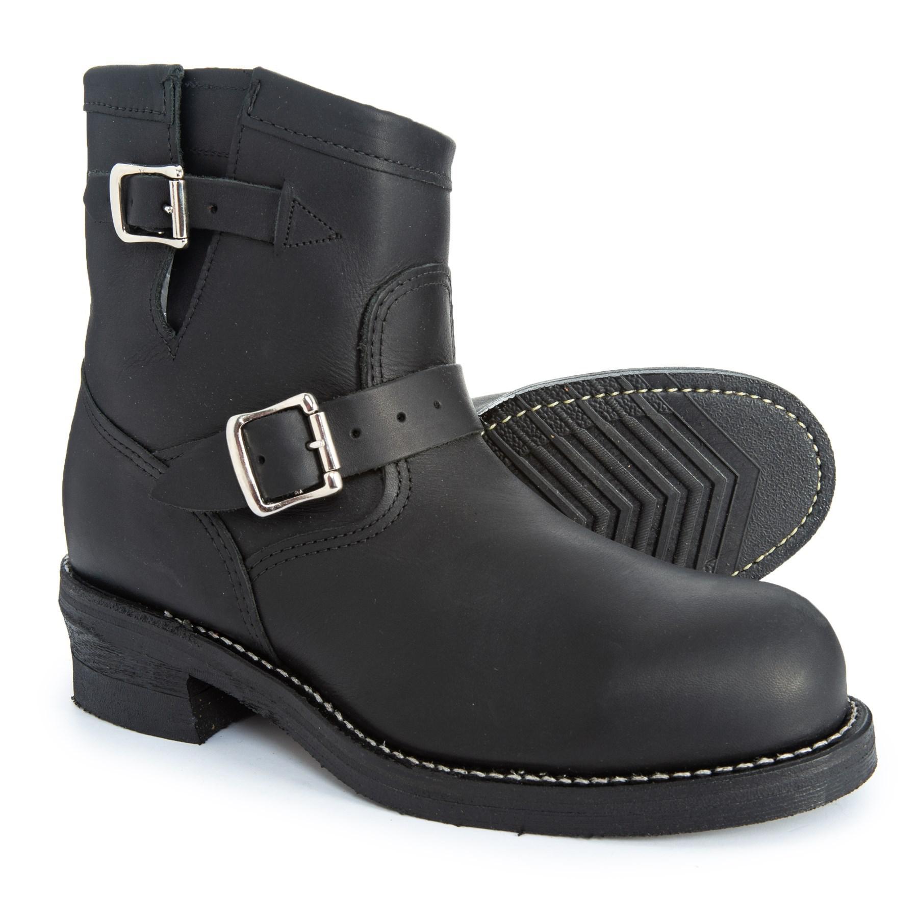 black engineer boots