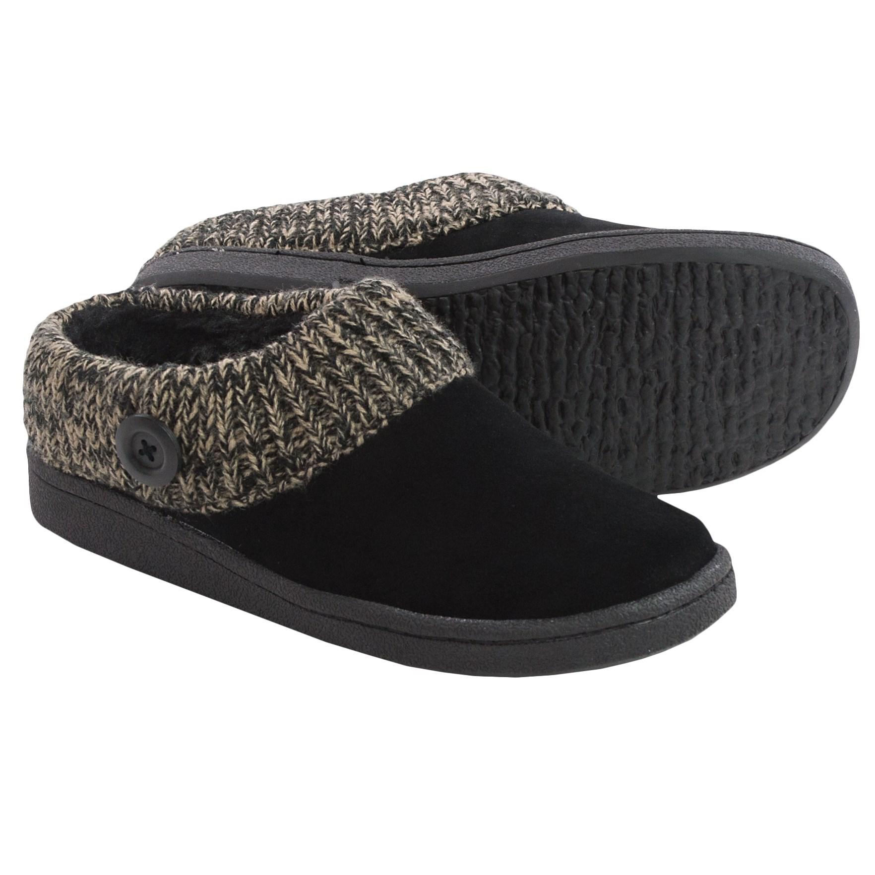 clarks knit collar clog slipper