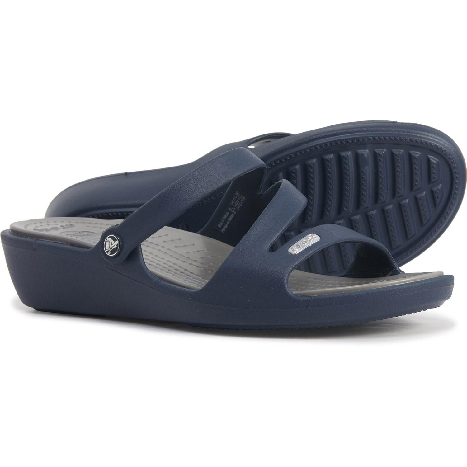 Crocs™ Patricia Wedge Sandals in Navy/Smoke (Blue) - Save 21% - Lyst