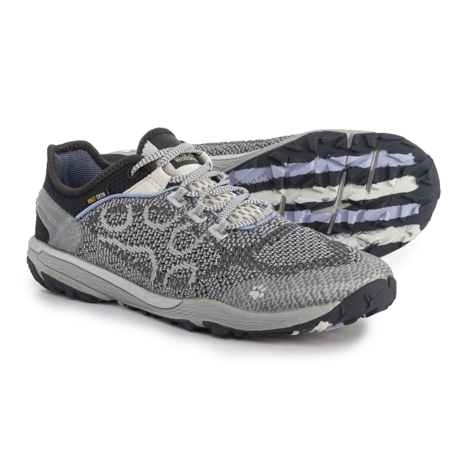 knit trail running shoes