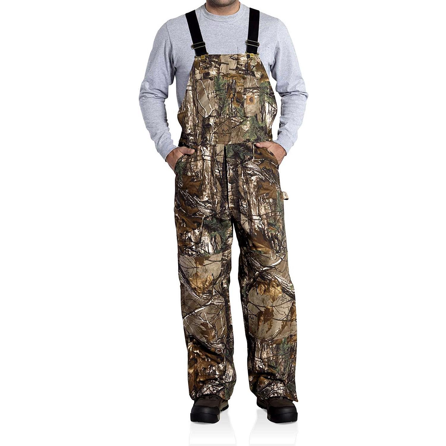 Carhartt Cotton Quilt Lined Camo Overall Bib for Men - Lyst