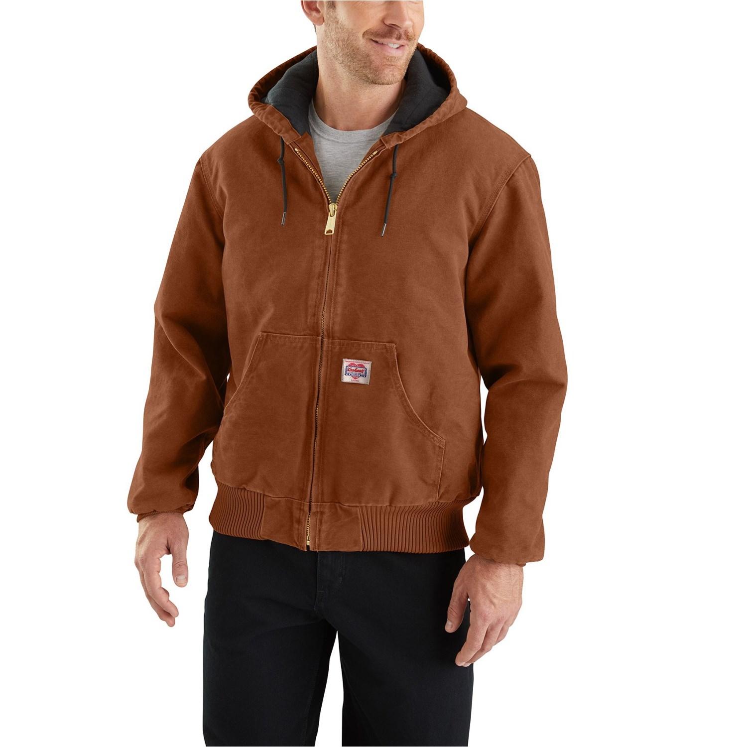 Carhartt Flannel 104151 Heritage Duck Active Jacket in Brown for Men | Lyst