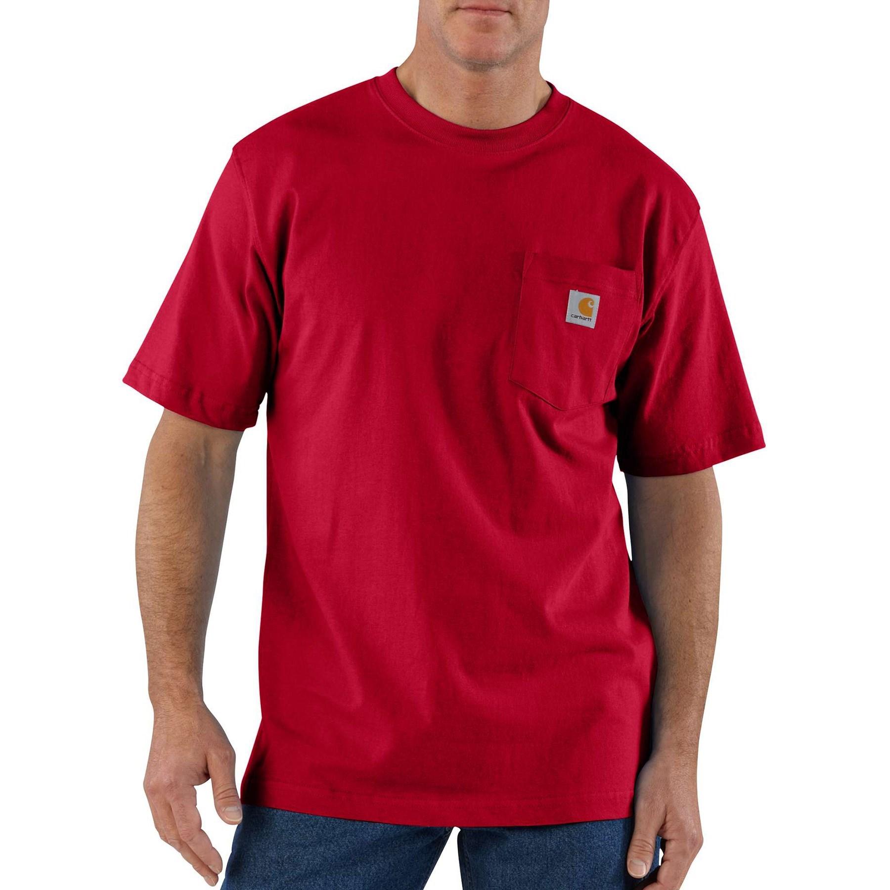 Carhartt Cotton K87 Workwear Pocket T-shirt in Red for Men - Lyst
