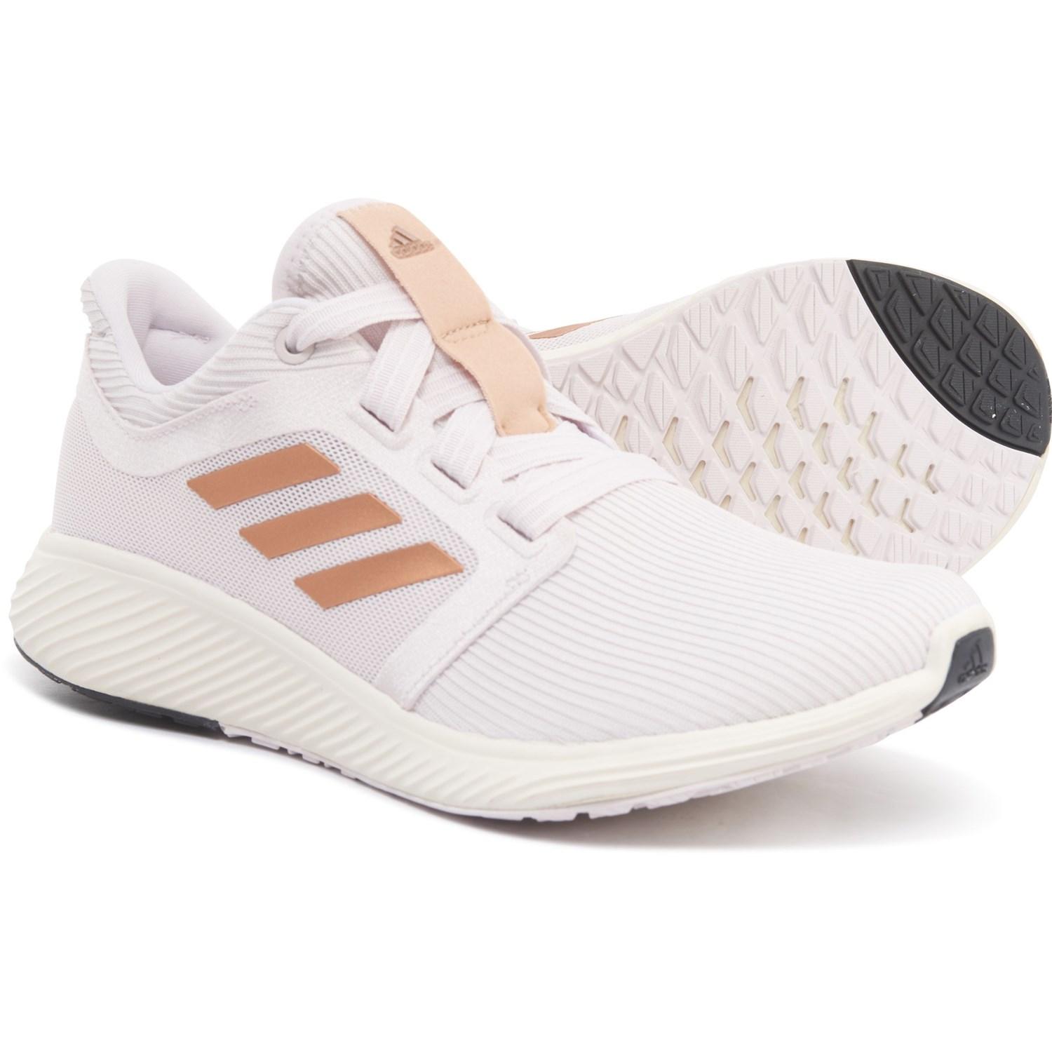 white adidas shoes with rose gold