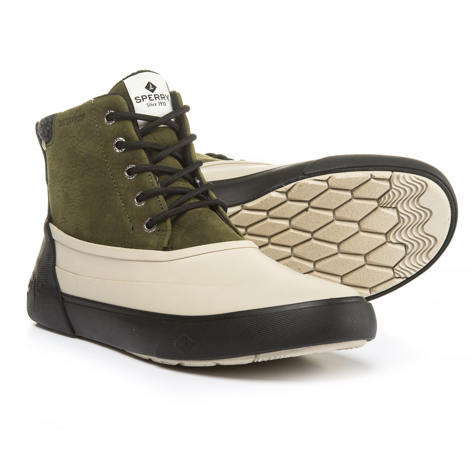 sperry cutwater deck boot tan navy