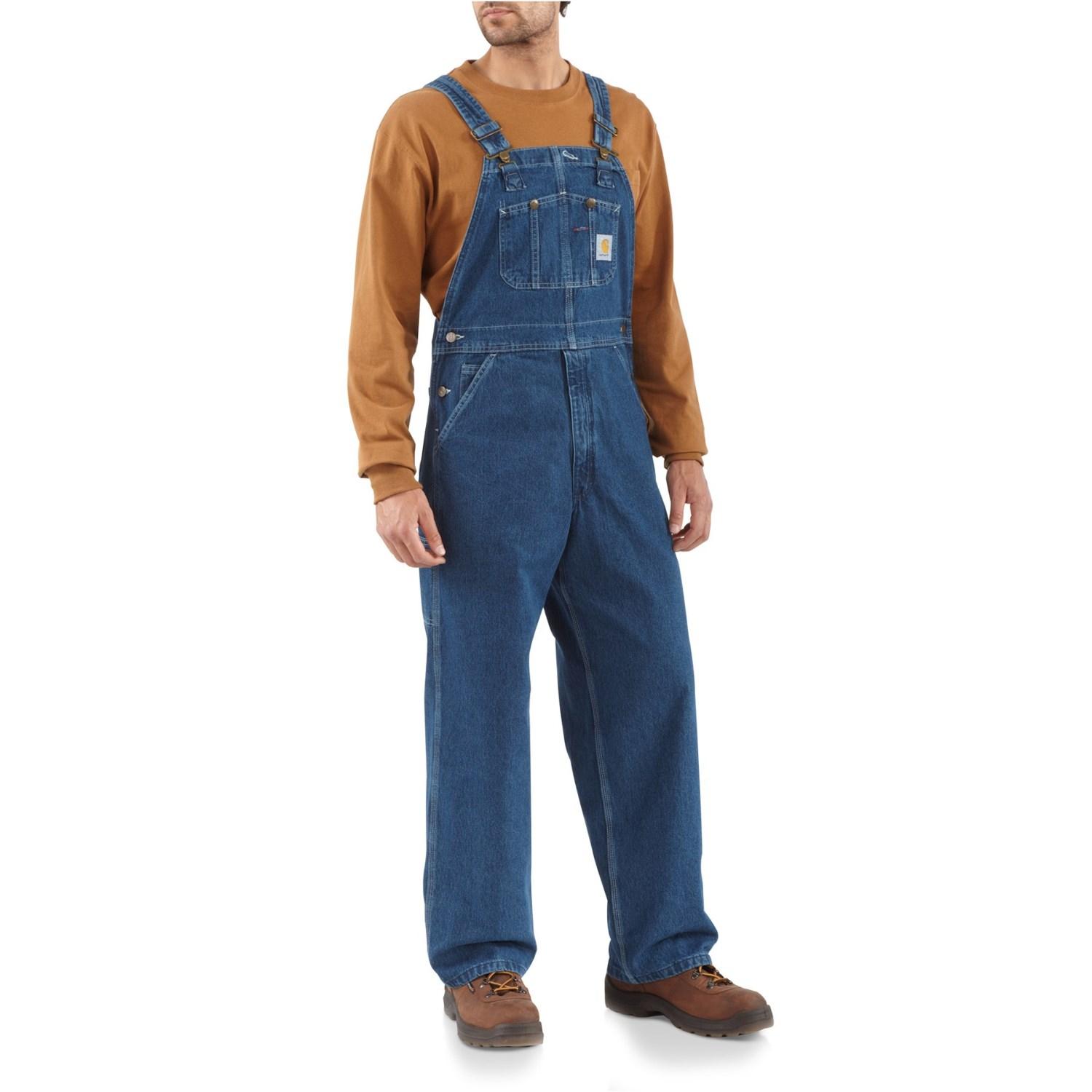 Carhartt R07 Washed Denim Bib Overalls in Blue for Men Lyst