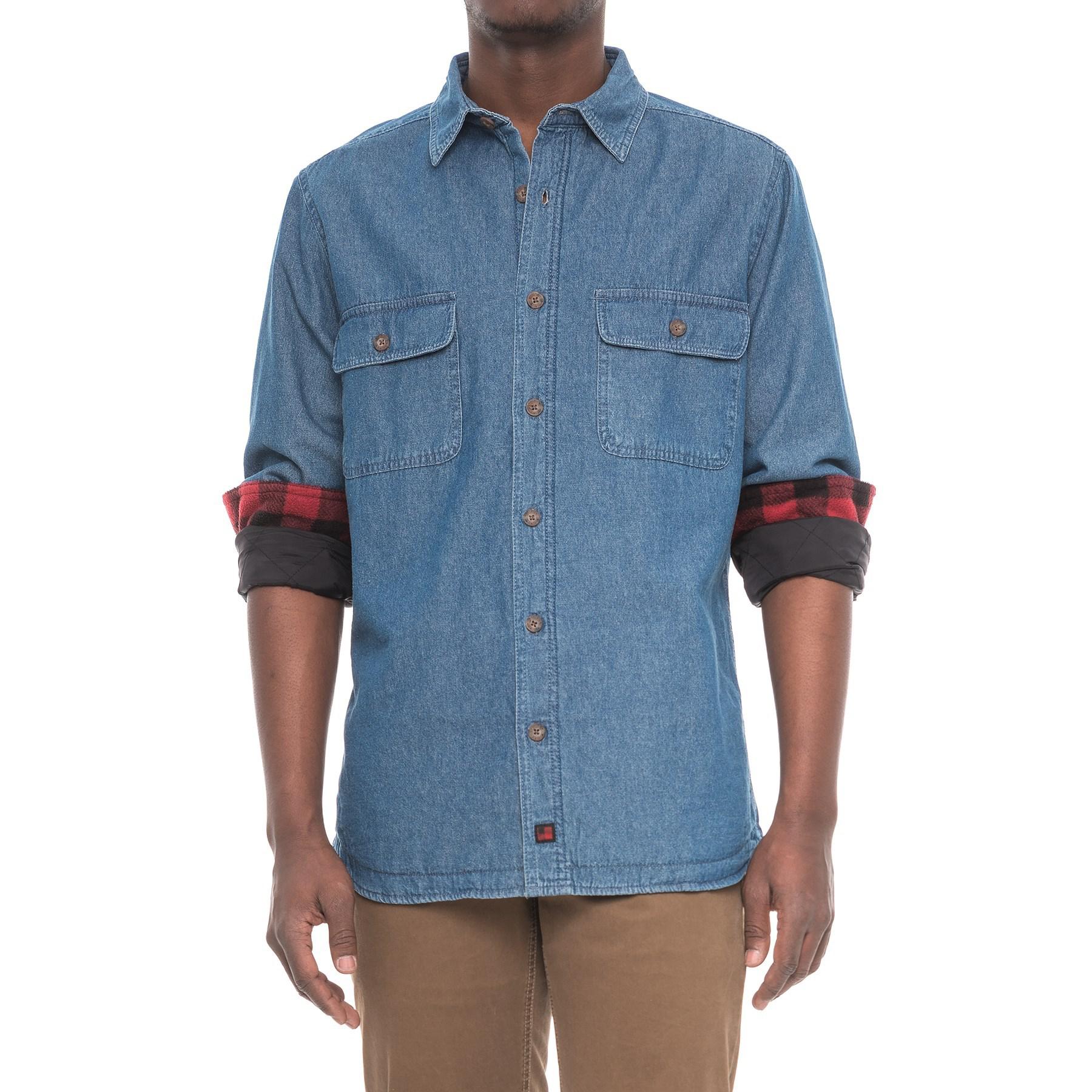 Woolrich Fleece-lined Denim Shirt Jacket (for Men) in Blue for Men 