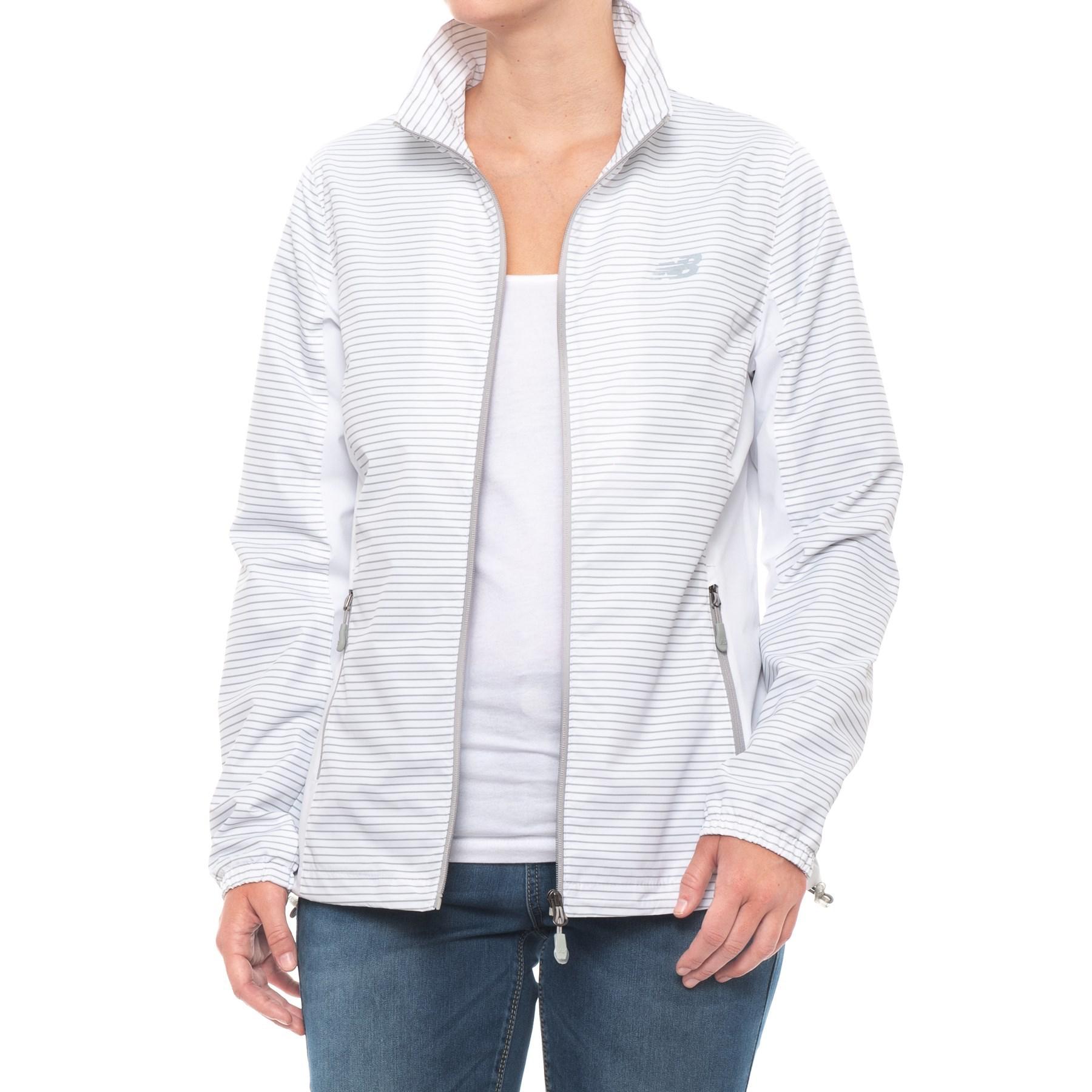 Download New Balance Synthetic Striped Mock Neck Jacket (for Women ...