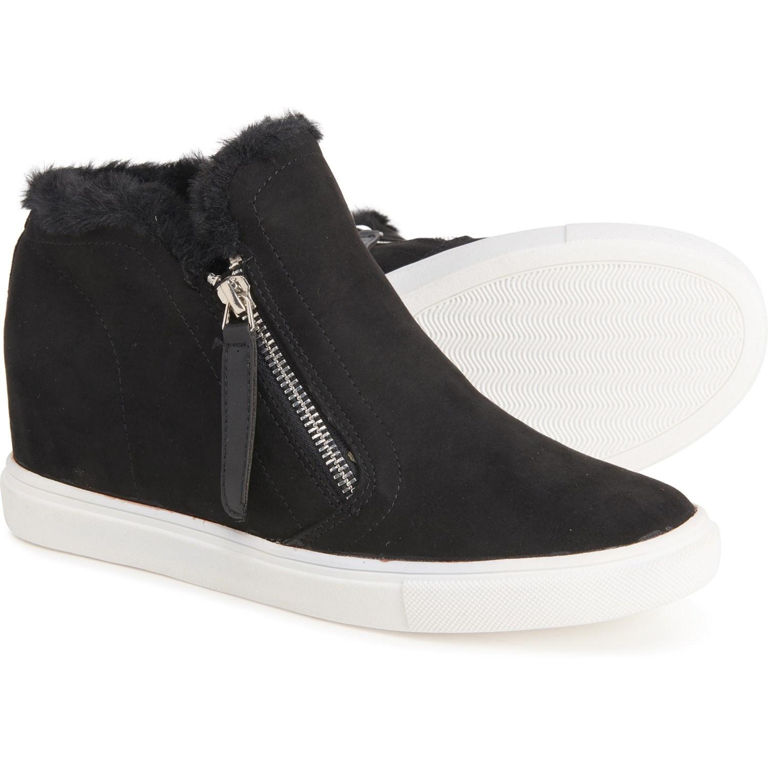 Madden Girl Prevale Cozy-lined Wedge Sneakers in Black - Lyst