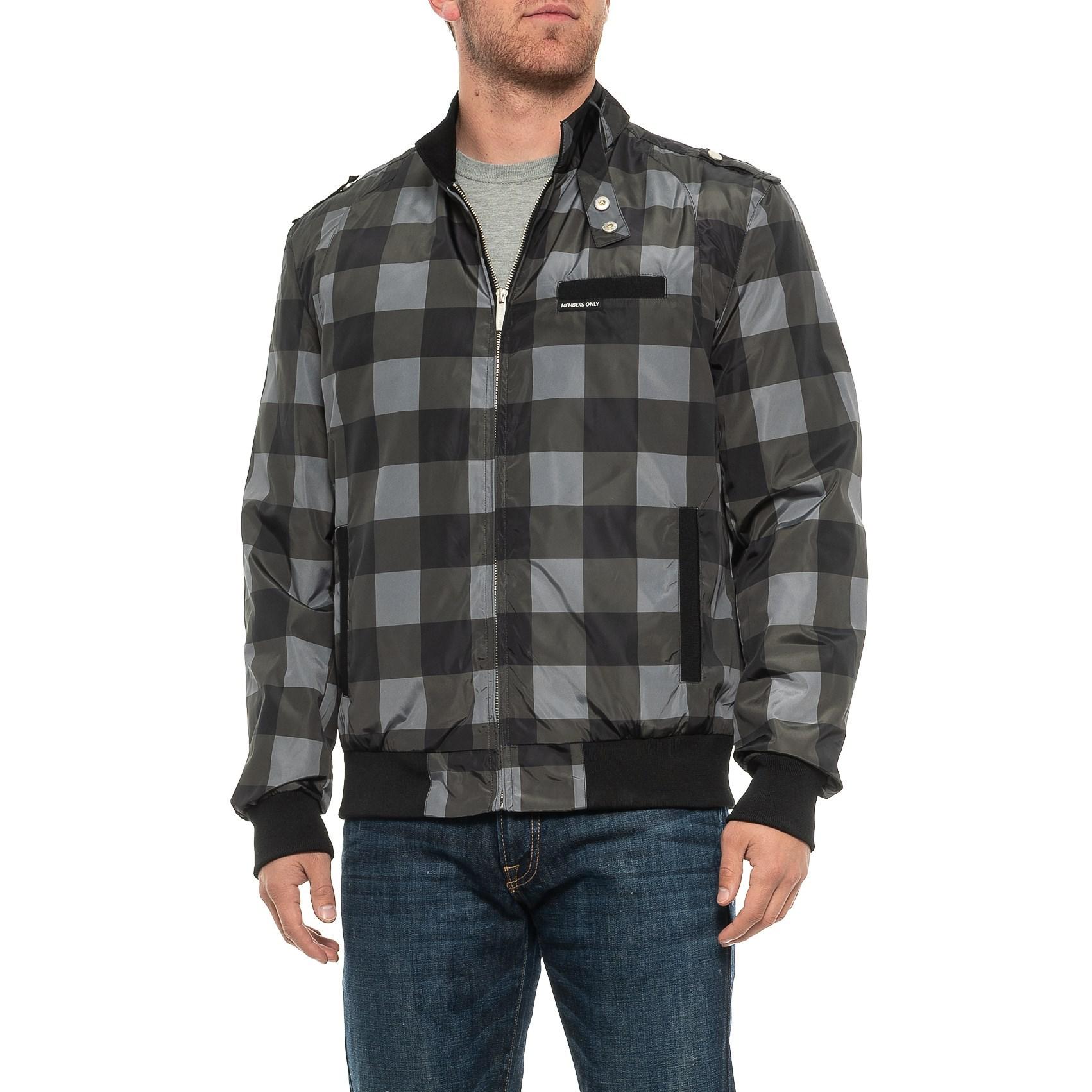 members only grey bomber jacket