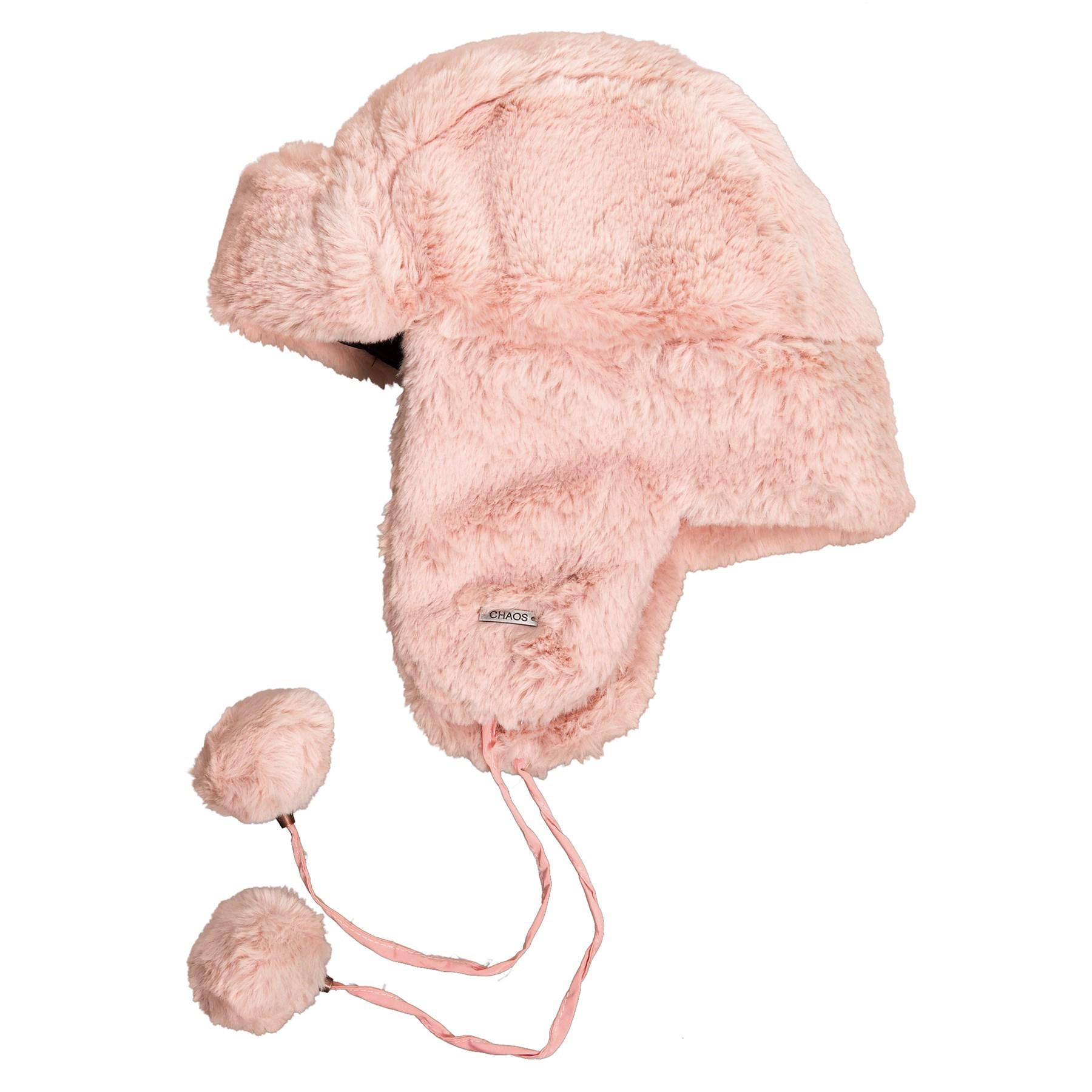 Chaos Tibby Fauxfur Trapper Hat With Pom Cords (for Women) in Pink Lyst