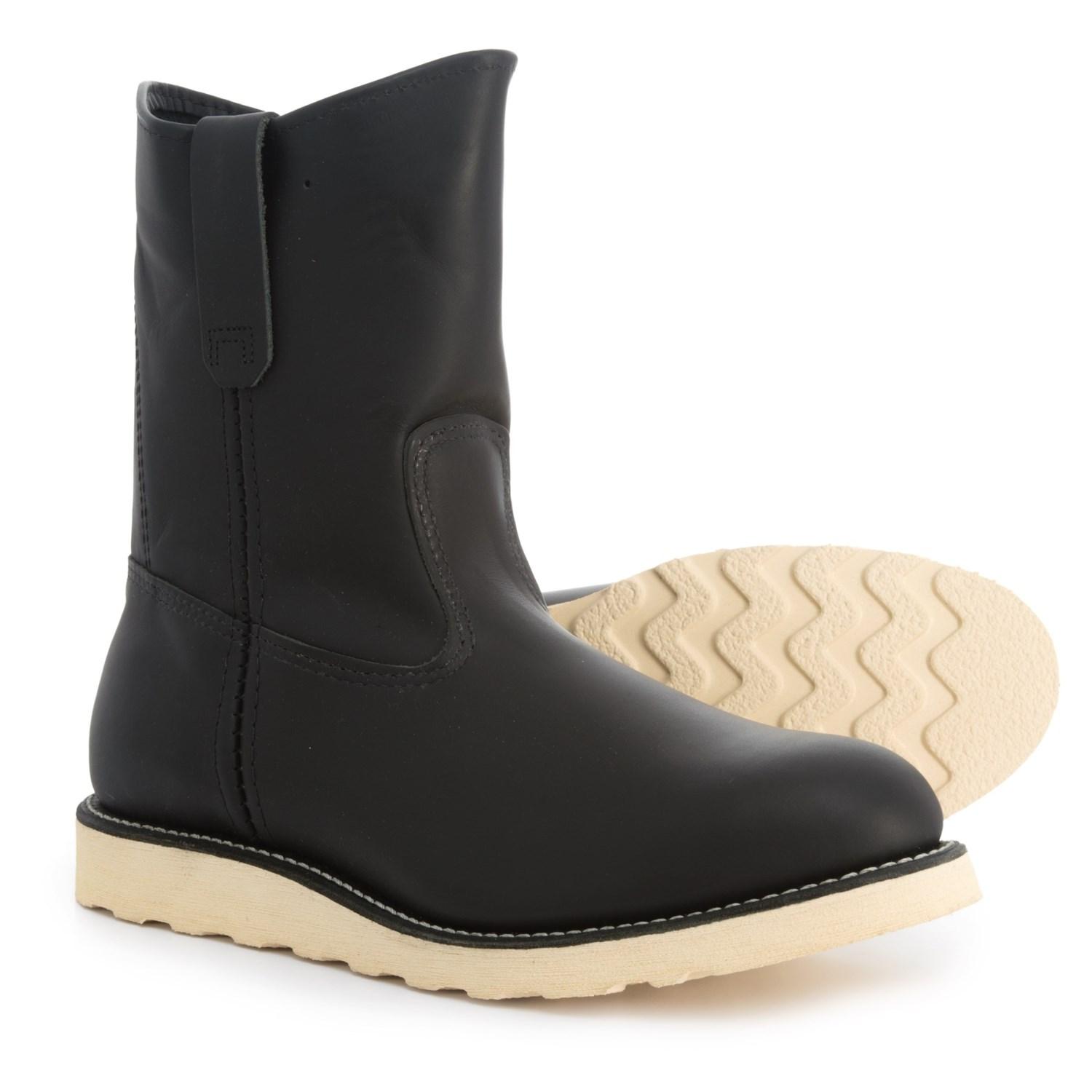 red wing black pull on boots