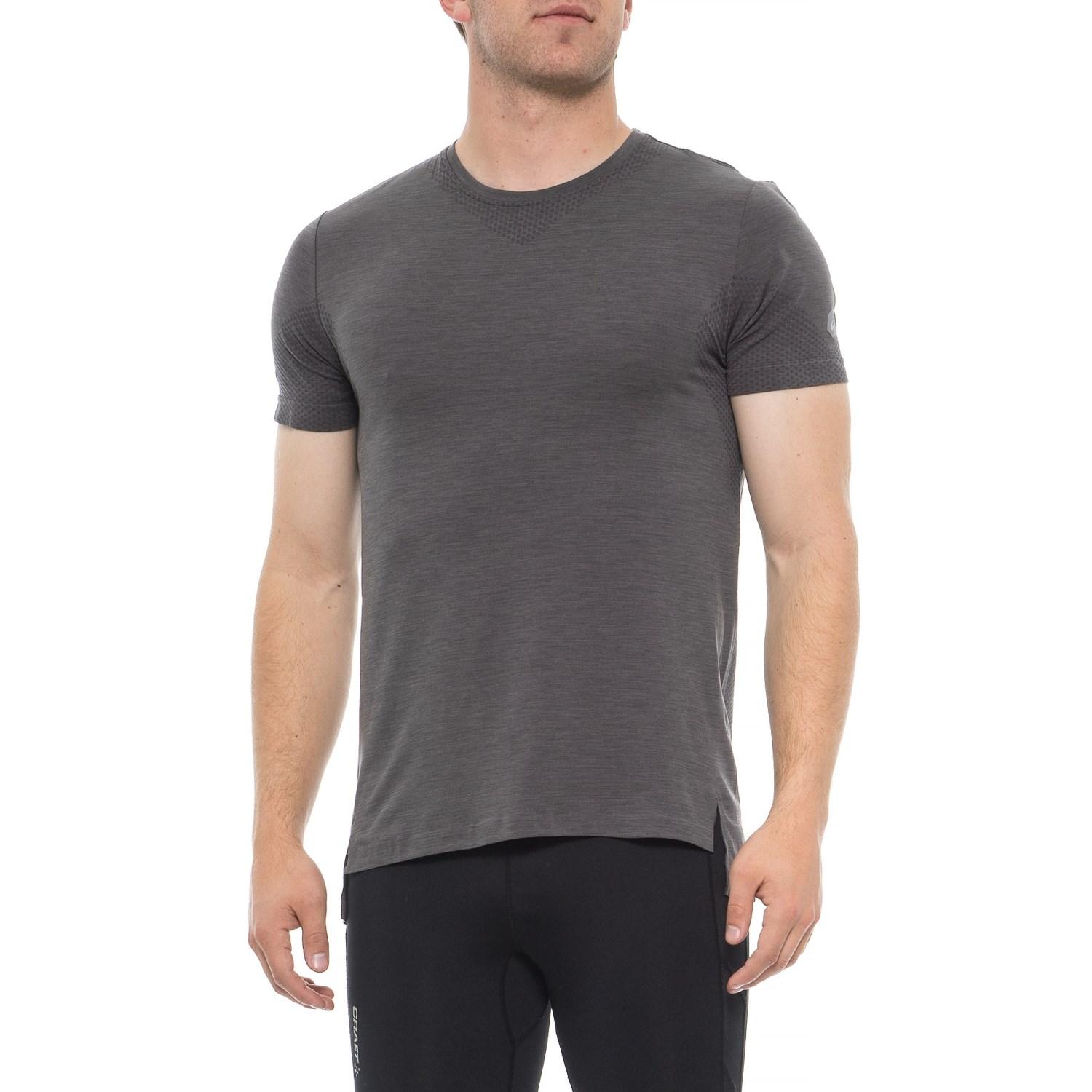 Asics Synthetic Seamless Shirt in Dark Grey Heather (Gray) for Men - Lyst