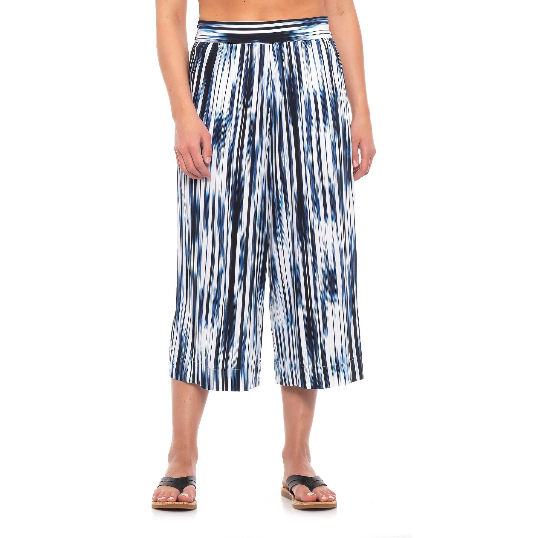 Athena Blue Horizon Cropped Wide Leg Beach Pants (for Women) - Lyst