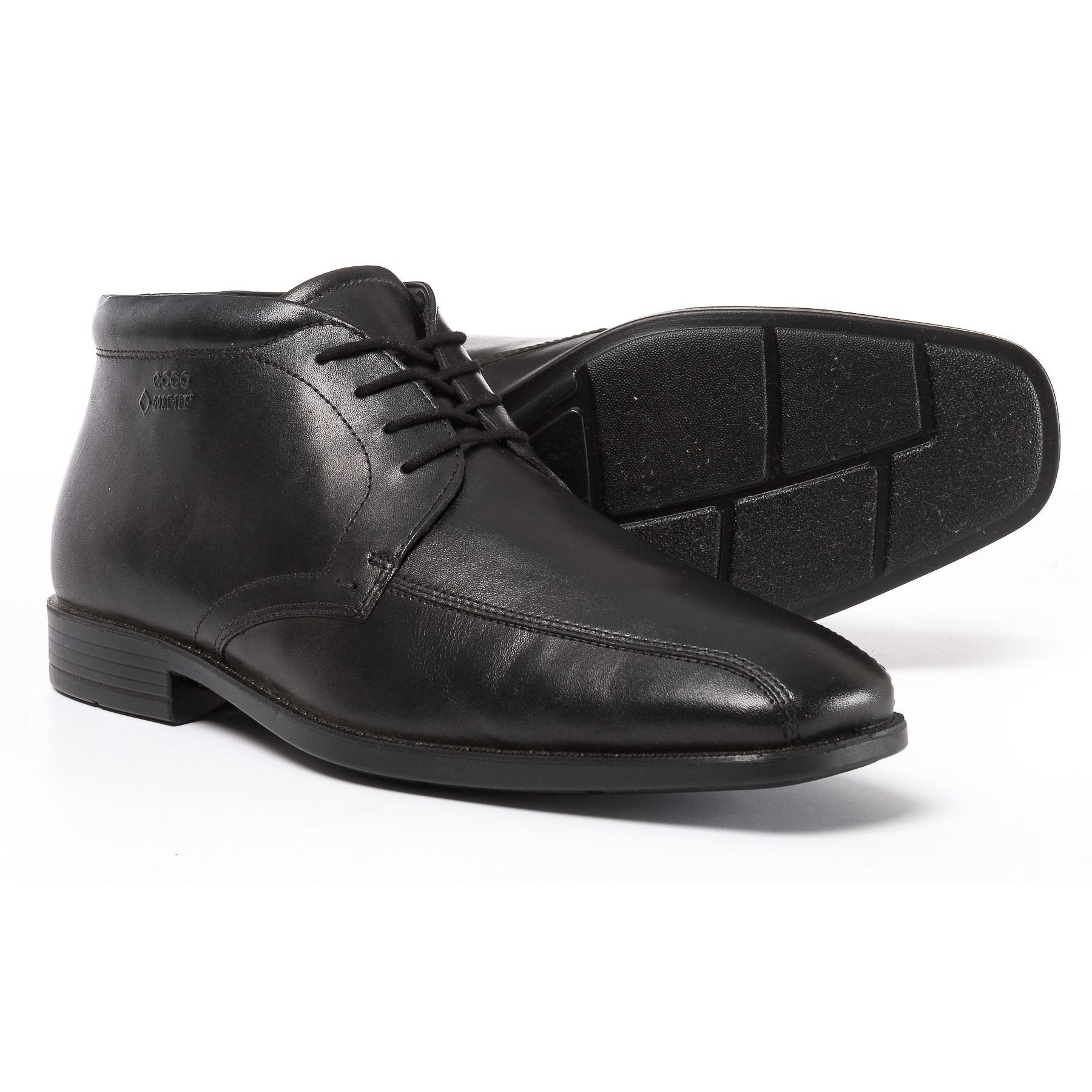 Ecco Leather Edinburgh Chukka Gore-tex® Boots in Black for Men - Lyst