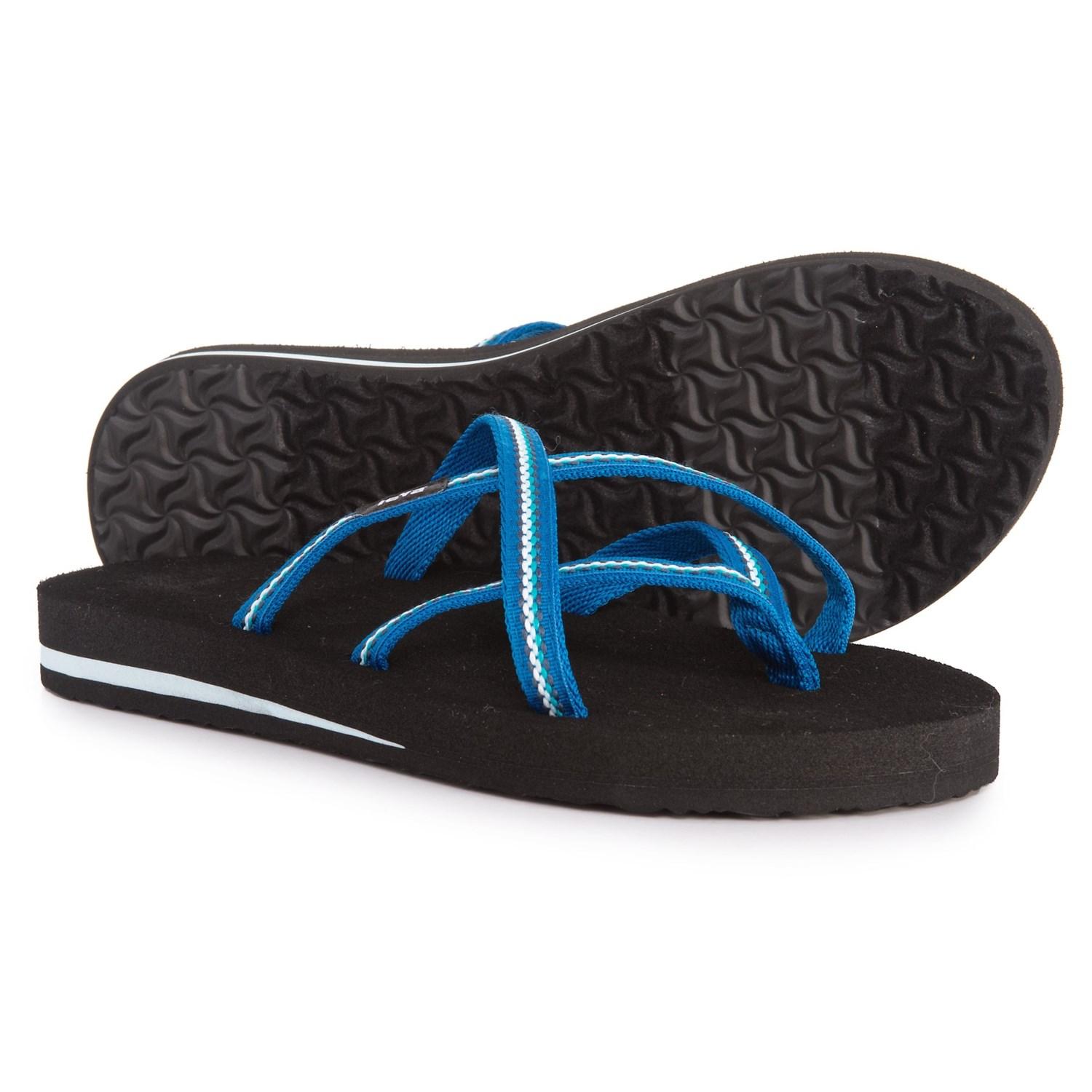 blue teva flip flops