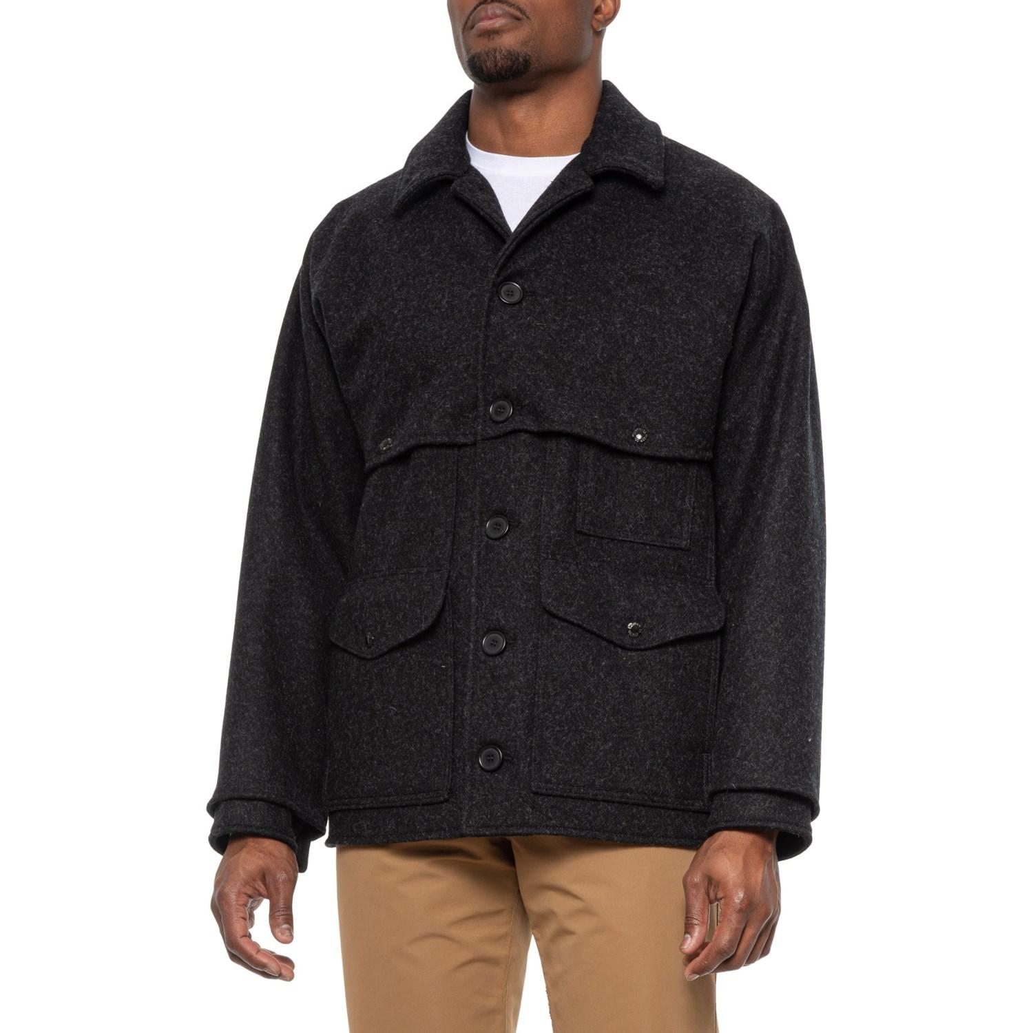 Filson Double Mackinaw Wool Cruiser Jacket in Charcoal (Black) for Men ...