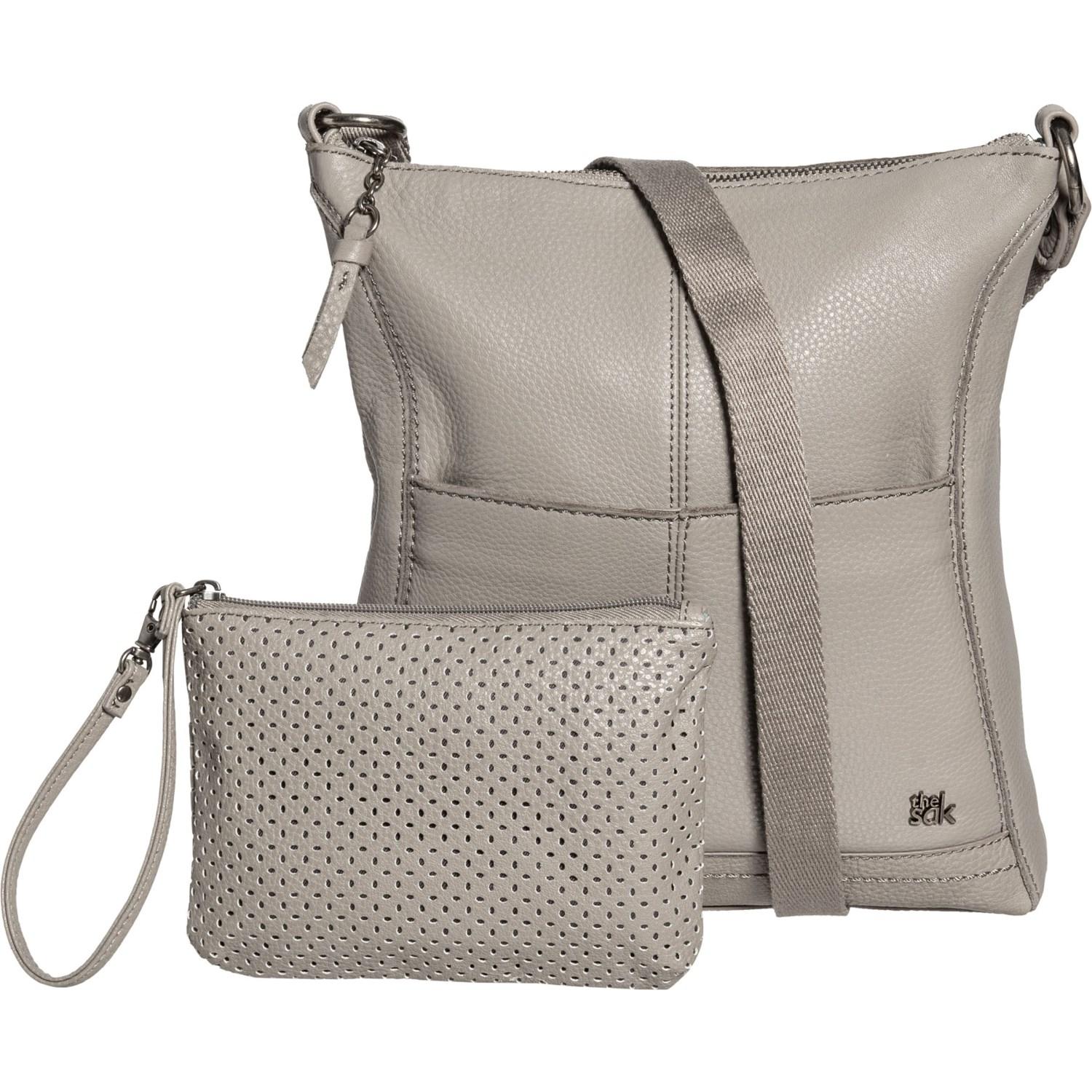 The Sak Leather Lucia Crossbody Bag in Grey (Gray) Lyst
