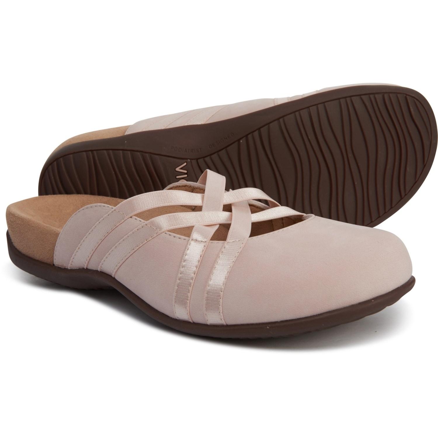 Vionic Leather Clair Slipon Mule Shoes in Light Pink (Pink) Lyst