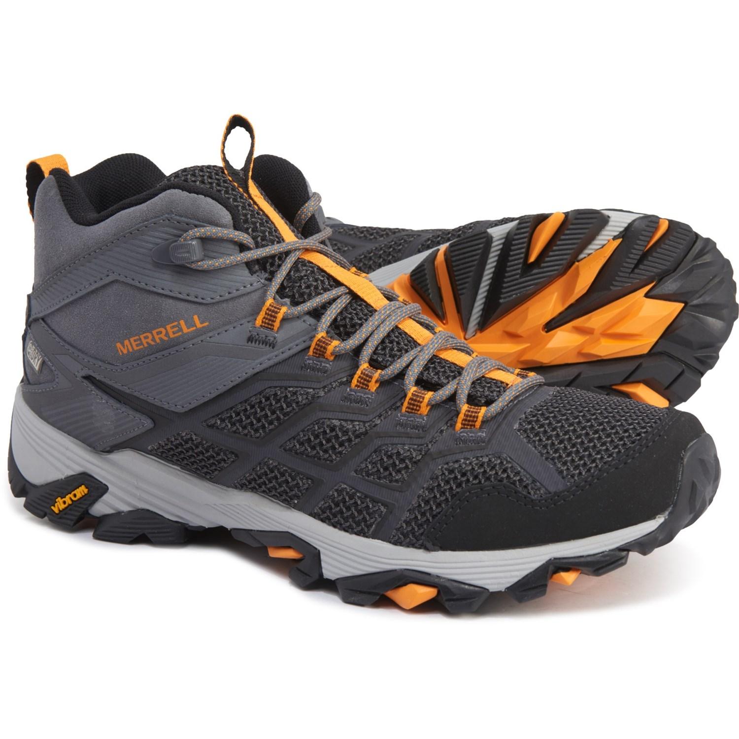 Merrell Synthetic Castle Flame Moab Fst 2 Mid Hiking Boots In Blue For Men Lyst Merrell Synthetic Castle Flame Moab Fst 2 Mid Hiking Boots In Blue For Men Lyst