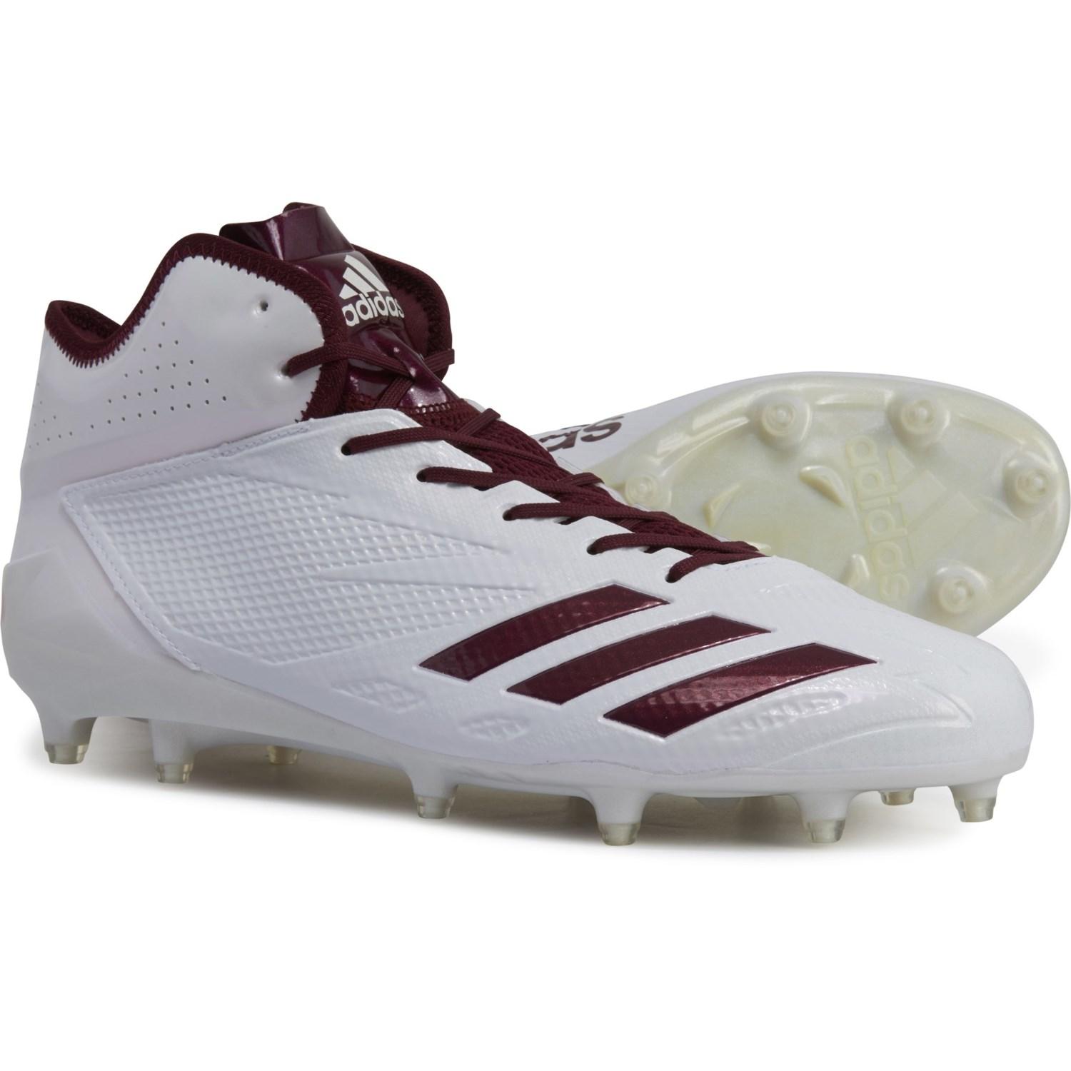 maroon adidas football cleats